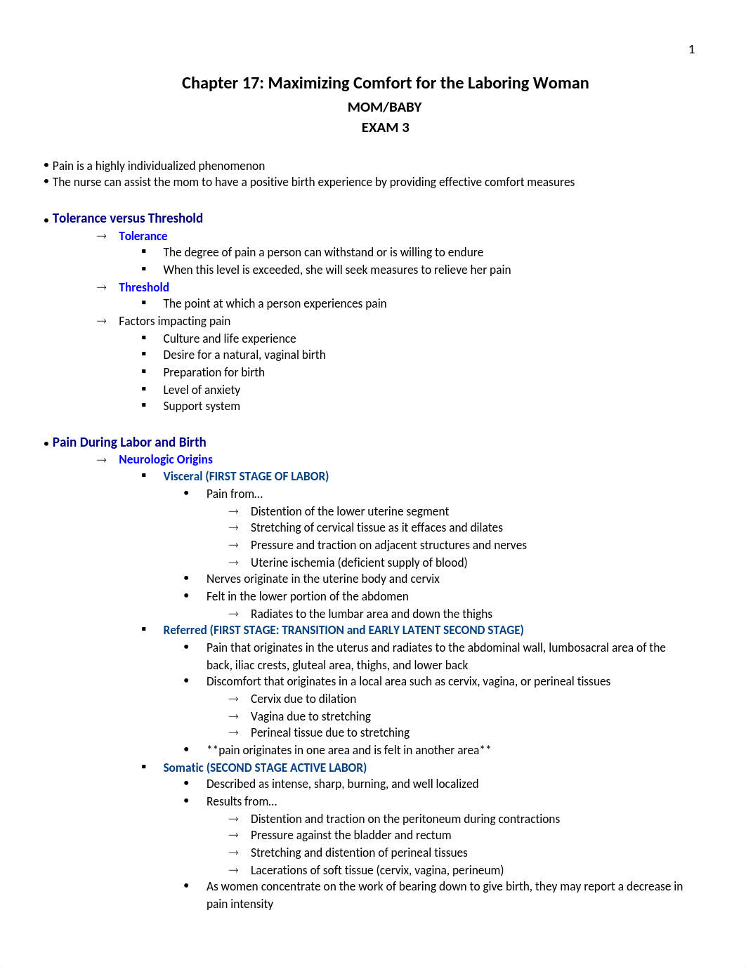 Chapter 17 Maximizing Comfort Laboring Woman Outline Sp17.docx_doytolwcn8b_page1