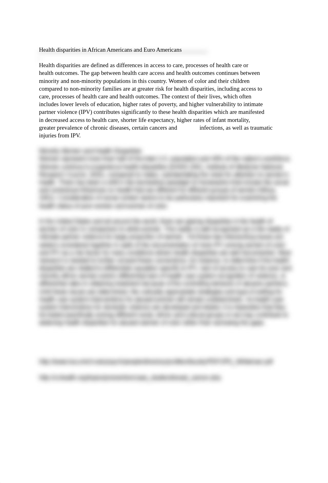 Health disparities in African Americans and Euro Americans.docx_doyu7shycu3_page1