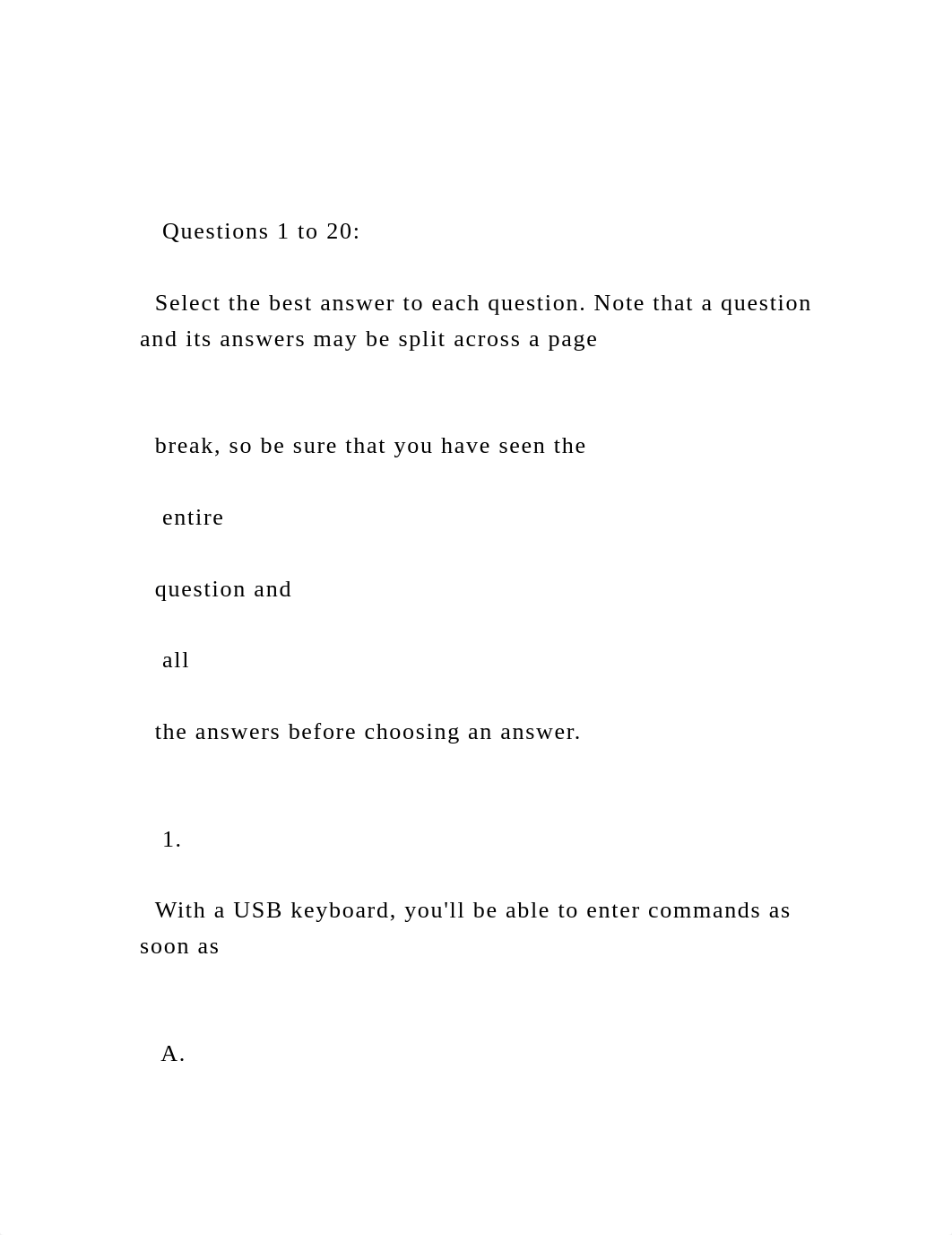 Questions 1 to 20    Select the best answer to each questio.docx_dozbxiwa51g_page2