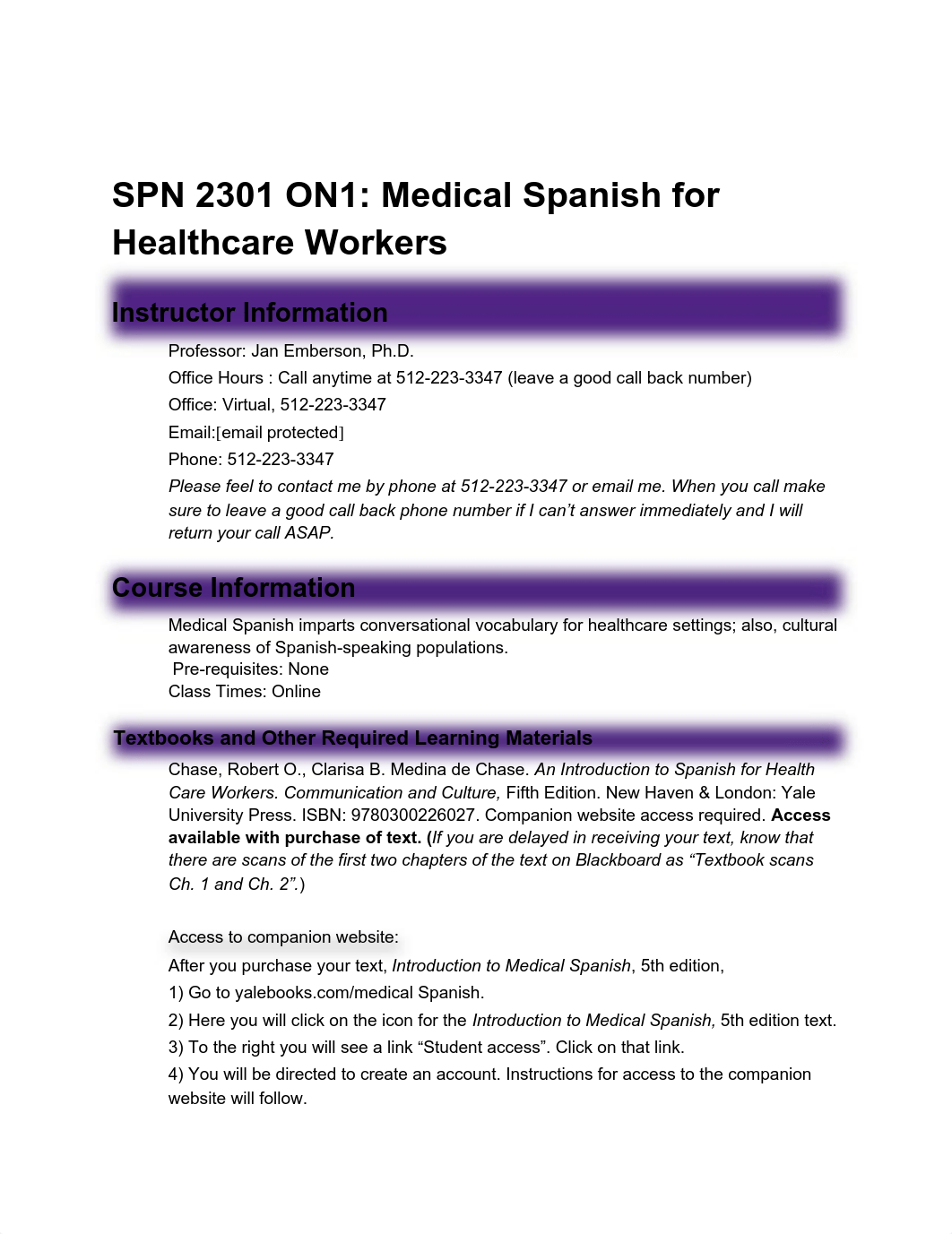 SPN 2301 ON1_ Medical Spanish for Healthcare Workers.pdf_dozcse8pnnm_page1