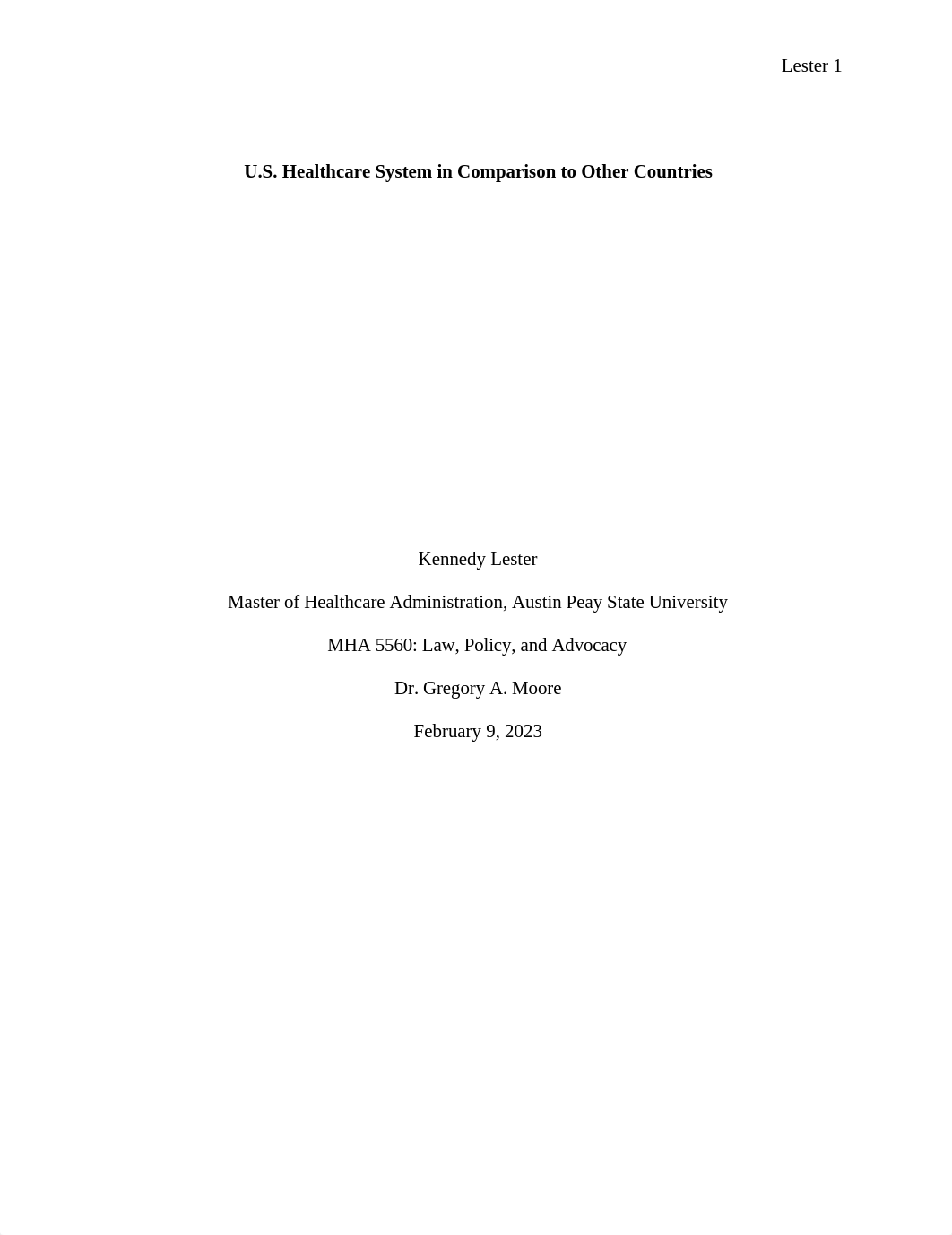 MHA 5390 U.S. Healthcare System Paper.docx_dp0ax6k80t8_page1