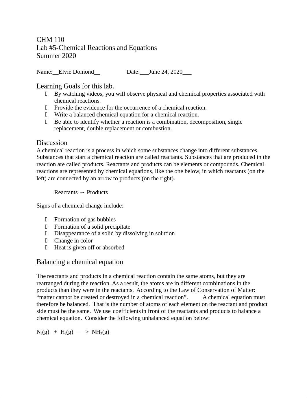 Chemistry Lab#5 ELVIE DOMOND-Chemical Reactions and Equations.docx_dp0fa4608rh_page1