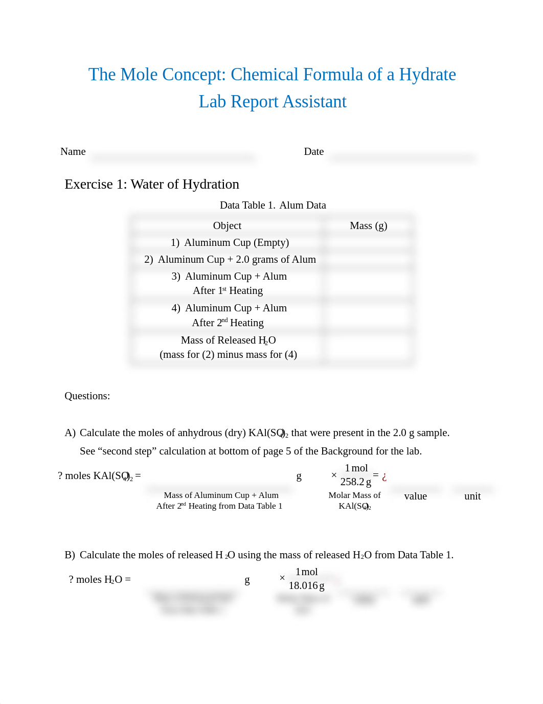 Lab 7 The Mole Concept Chemical Formula of a Hydrate REPORT (2).docx_dp0l0f5bx85_page1