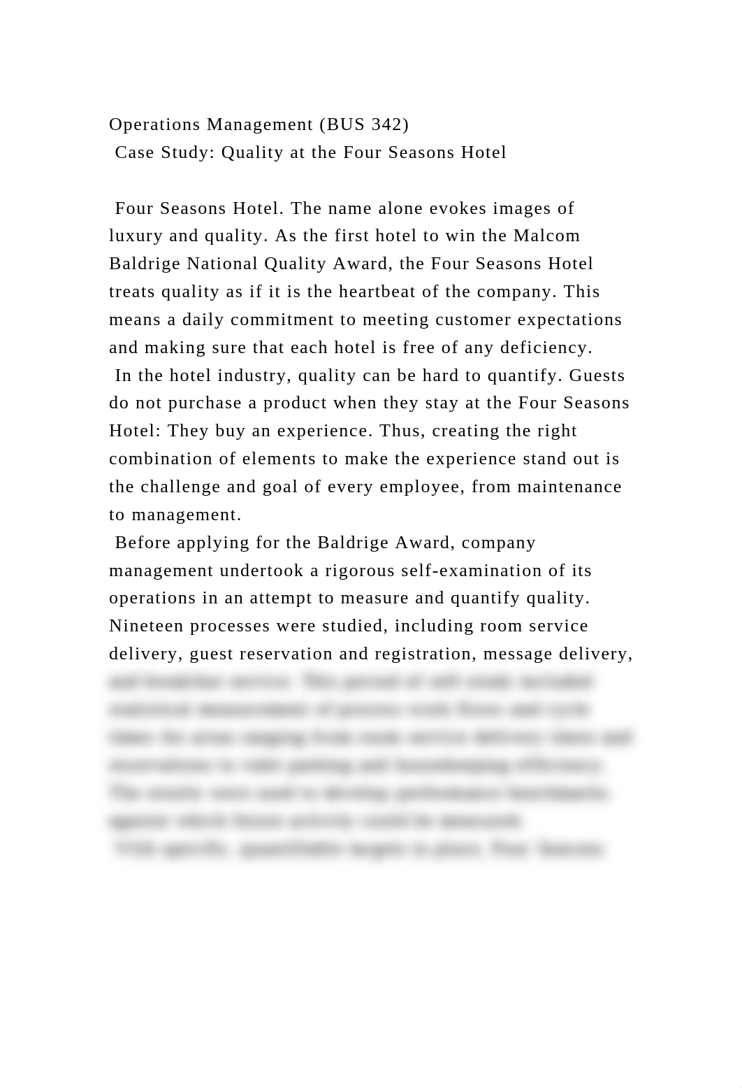Operations Management (BUS 342) Case Study Quality at the Four Se.docx_dp0w81l2d8e_page1