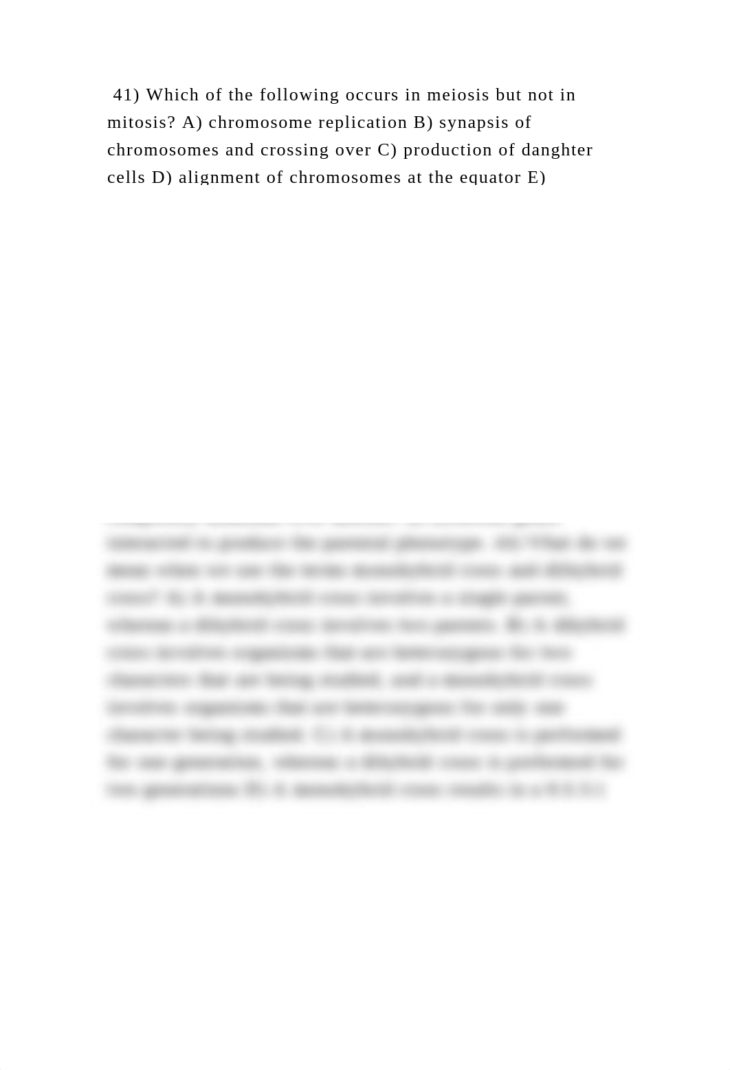 41) Which of the following occurs in meiosis but not in mitosis A) c.docx_dp0x9xz6scb_page2