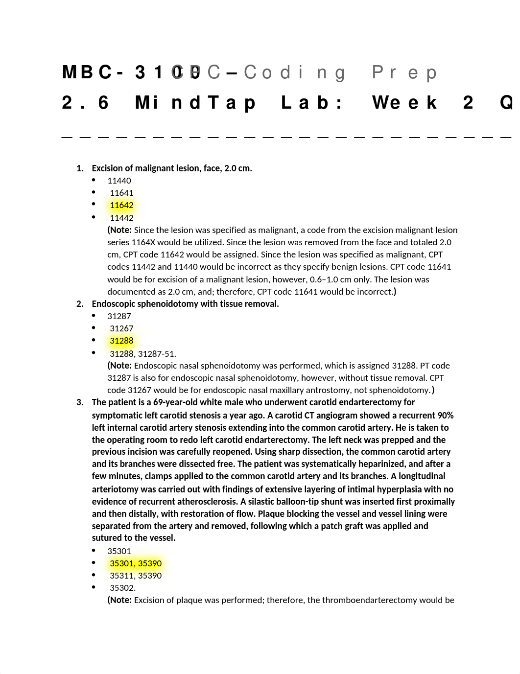 MBC3100 - CPC Coding Prep - 2.6 MindTap Quiz - Week 2.docx_dp0z0cjc9ig_page1