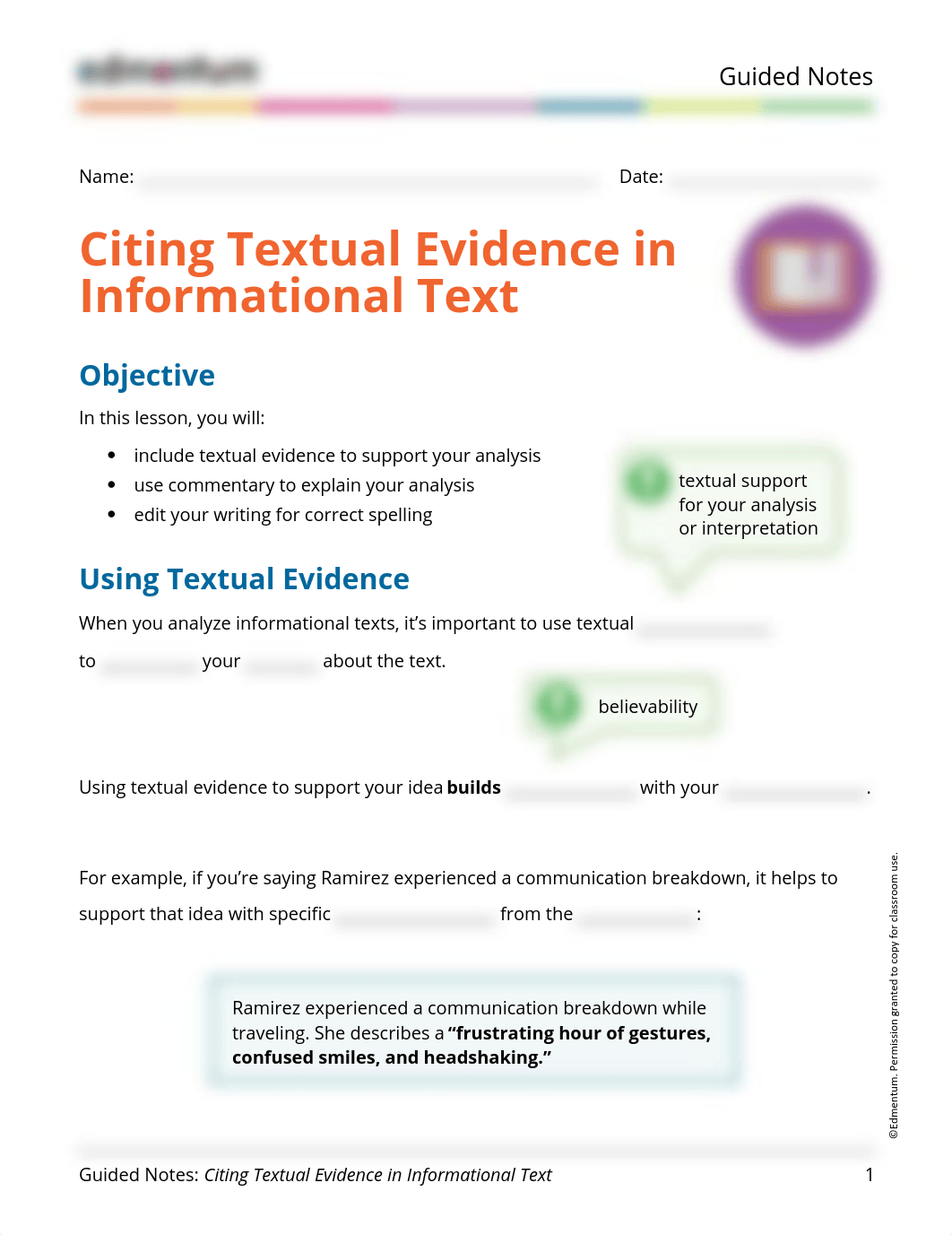 3. Guided Notes-Citing Textual Evidence in Informational Text.pdf_dp10l4qdgo4_page1