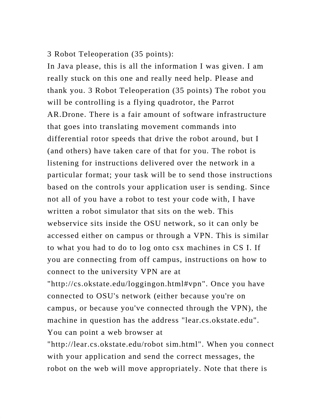 3 Robot Teleoperation (35 points)In Java please, this is all the .docx_dp1n6pcv2f2_page2