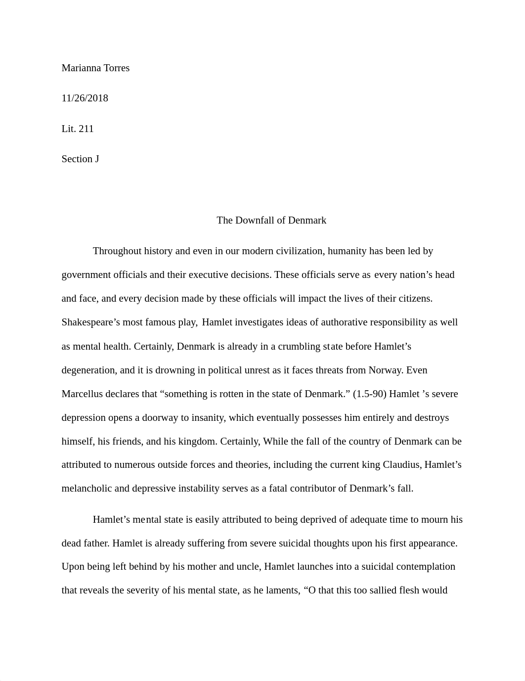 Marianna Torres-Final Draft of Hamlet Essay.pdf_dp1ox0lc7xz_page1