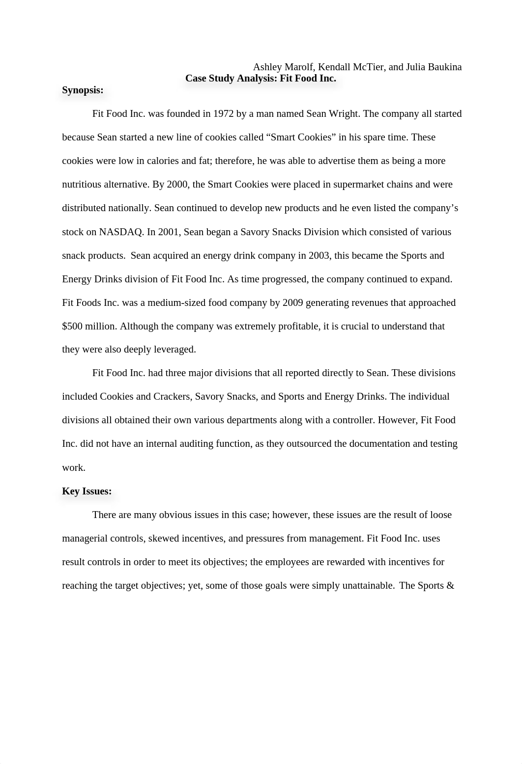 Case Study Analysis Fit Food Inc. 9.17.16_dp203mo5q41_page1