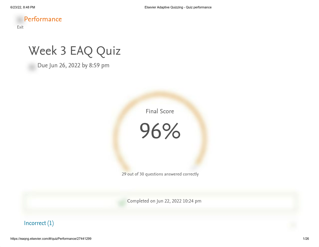 Elsevier Adaptive Quizzing - Quiz performance week 3.pdf_dp2680b758q_page1