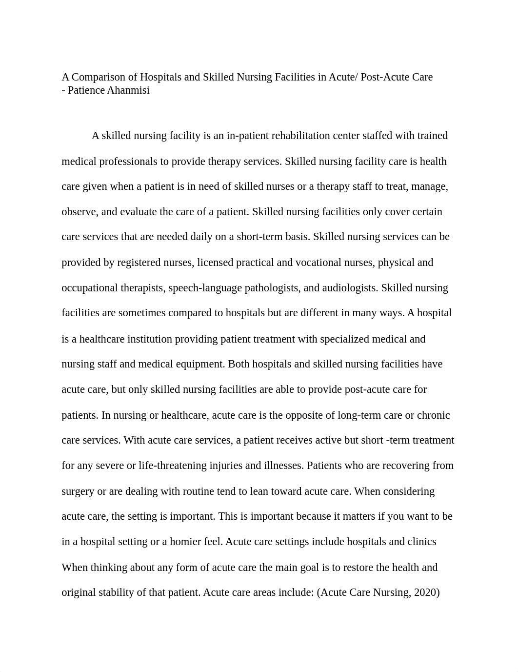 A Comparison of Hospitals and Skilled Nursing Facilities in Acute.docx_dp26z1g72ce_page1