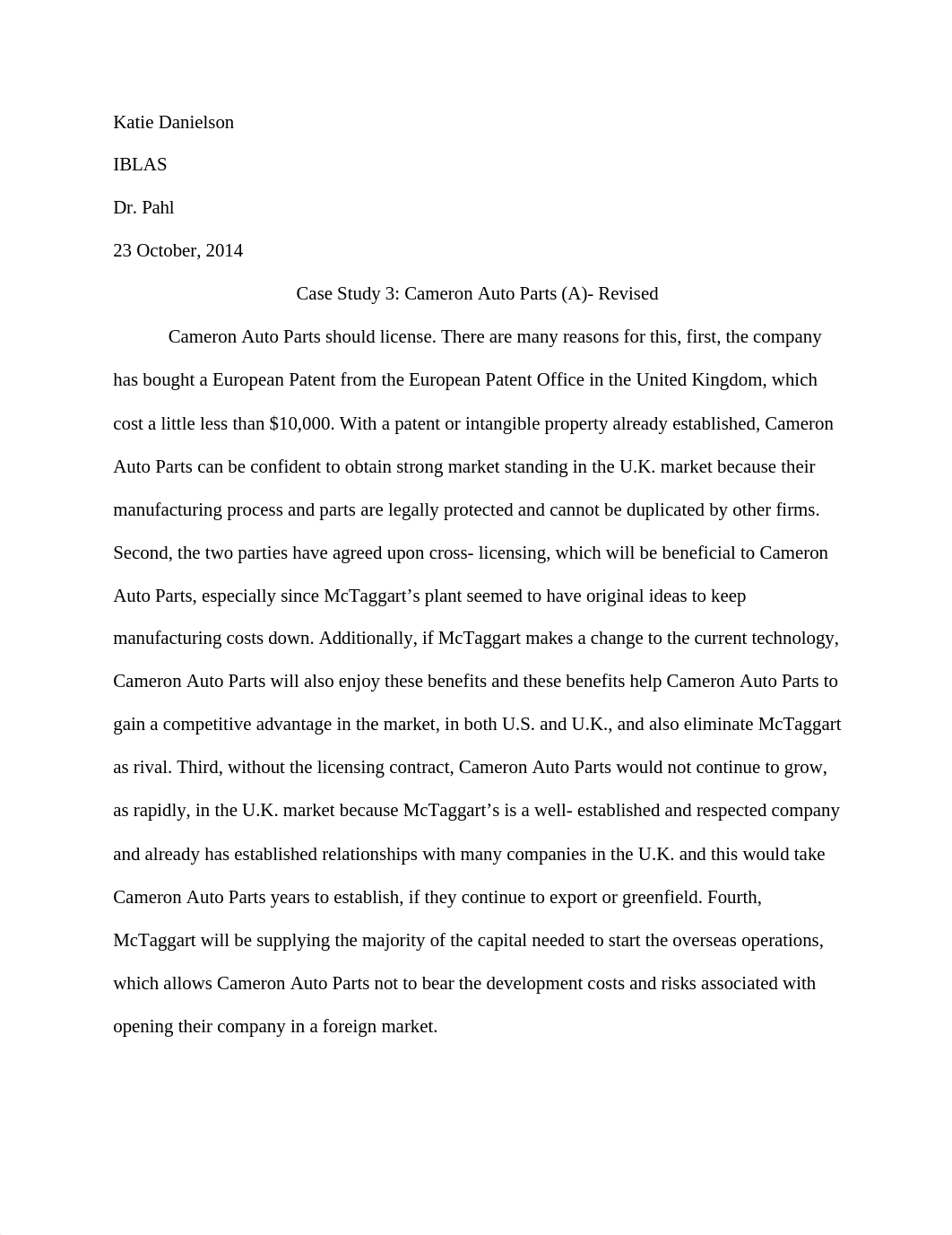 Case Study: Cameron Auto Parts (A)- Revised_dp2akt8130p_page1