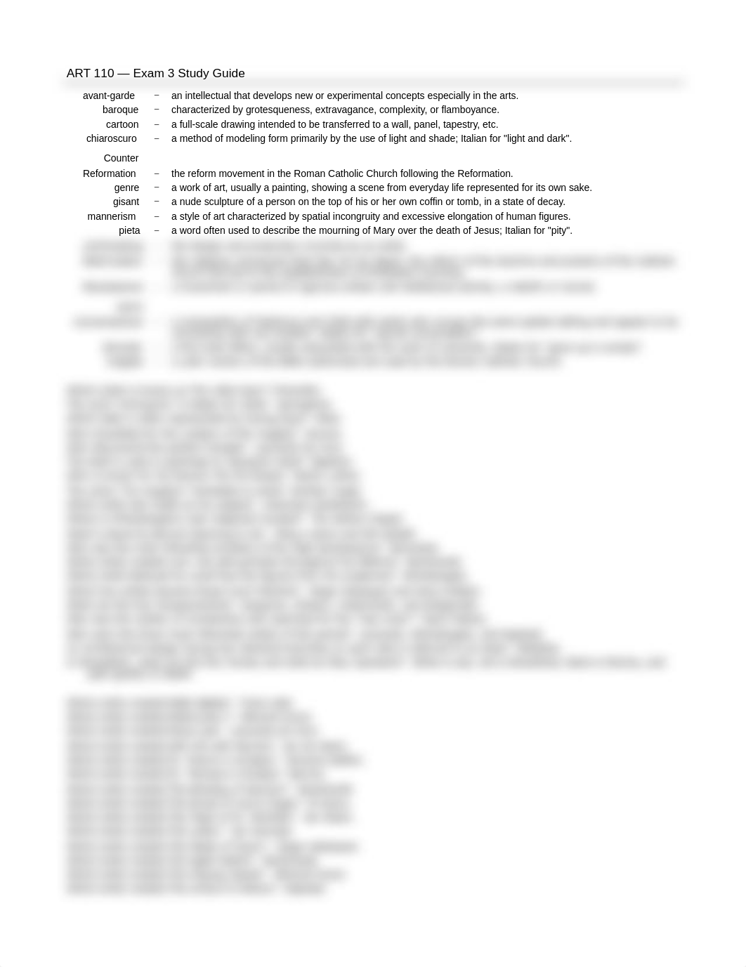 ART 110 - Notes - Exam 3_dp2e5j33q3k_page1