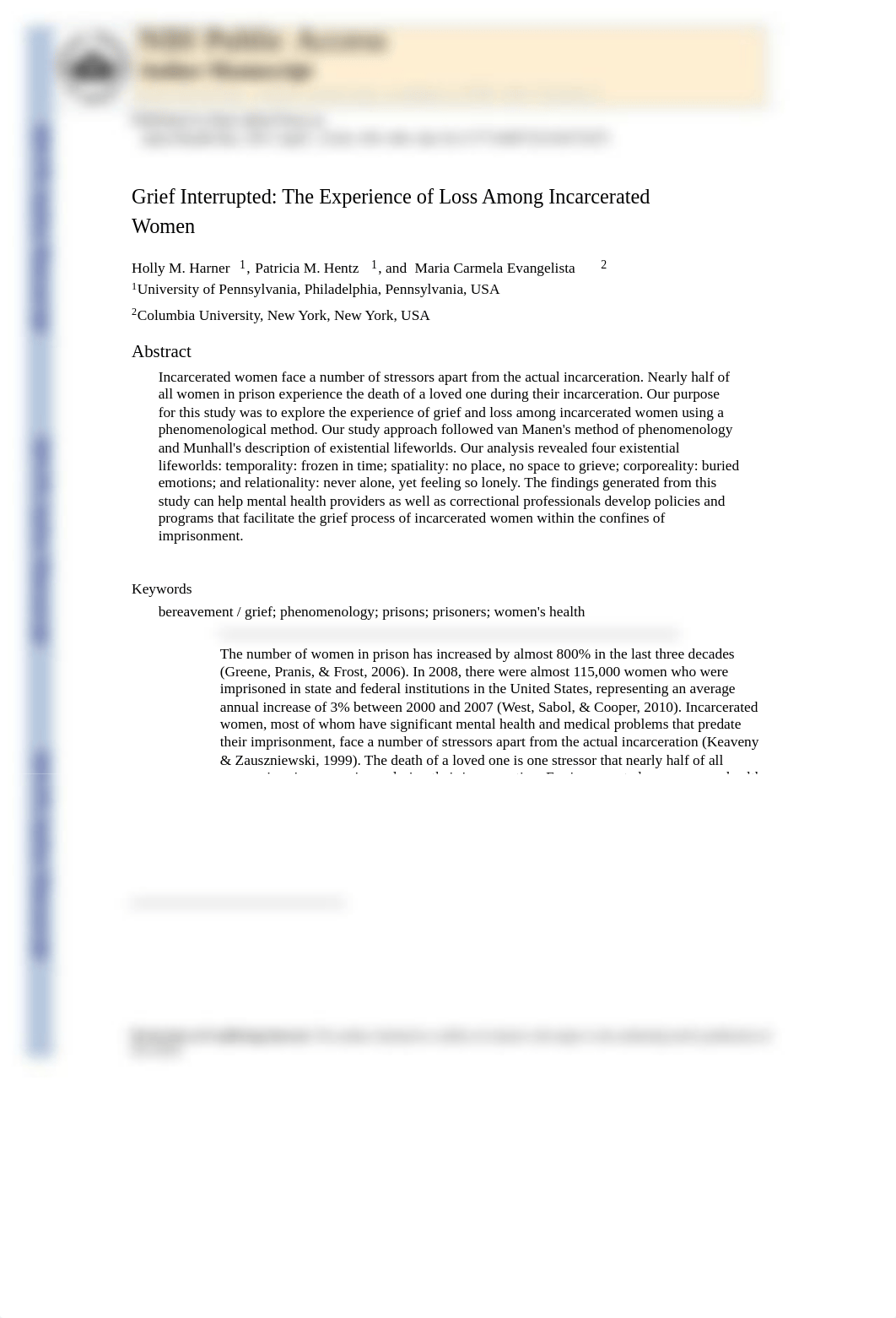 Grief Interrupted The Experience of Loss Among Incarcerated Women.pdf_dp2jq3okg8s_page1