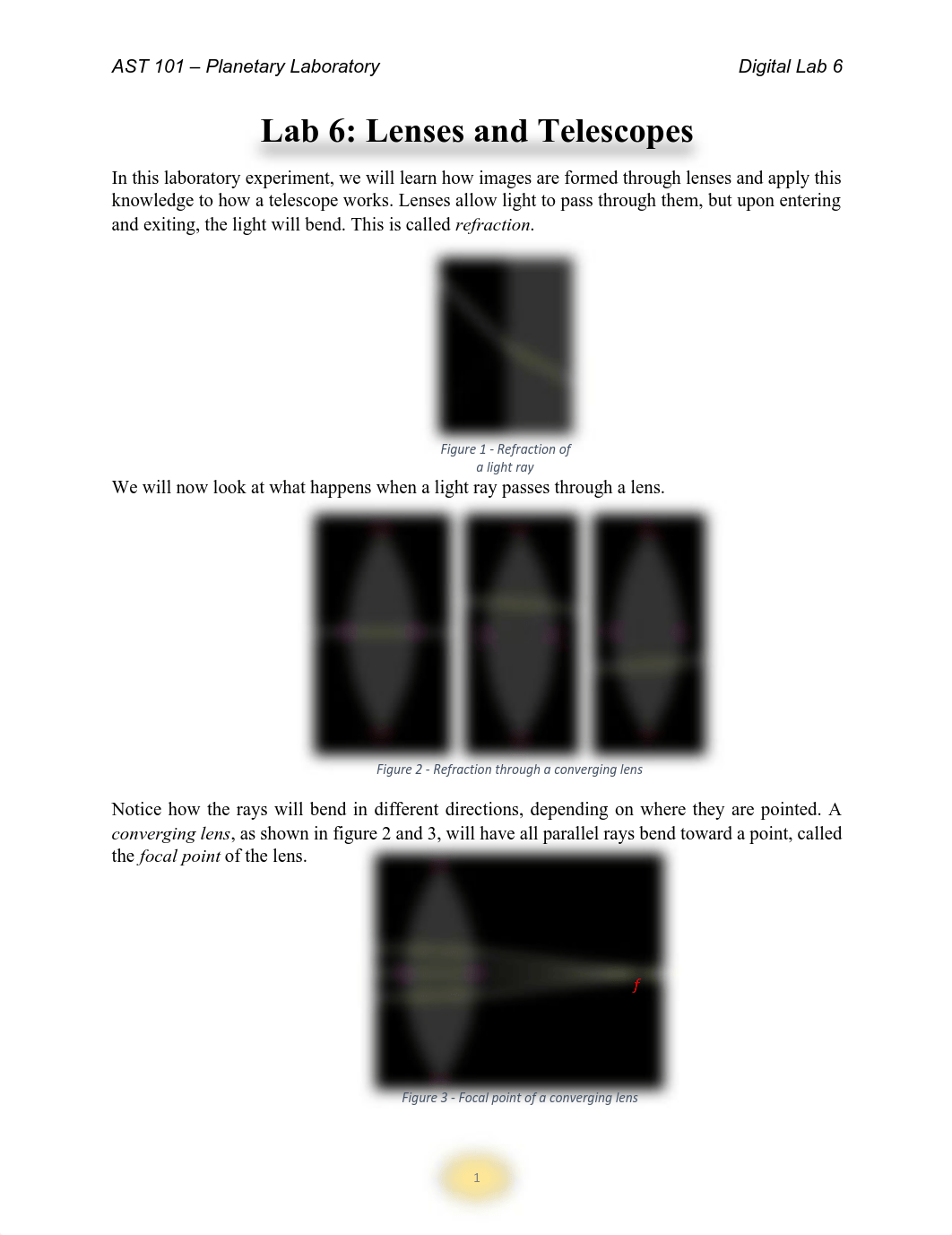 AST101_Lab6_Lenses_and_Telescopes Manual with links.pdf_dp3ay67ss3l_page1