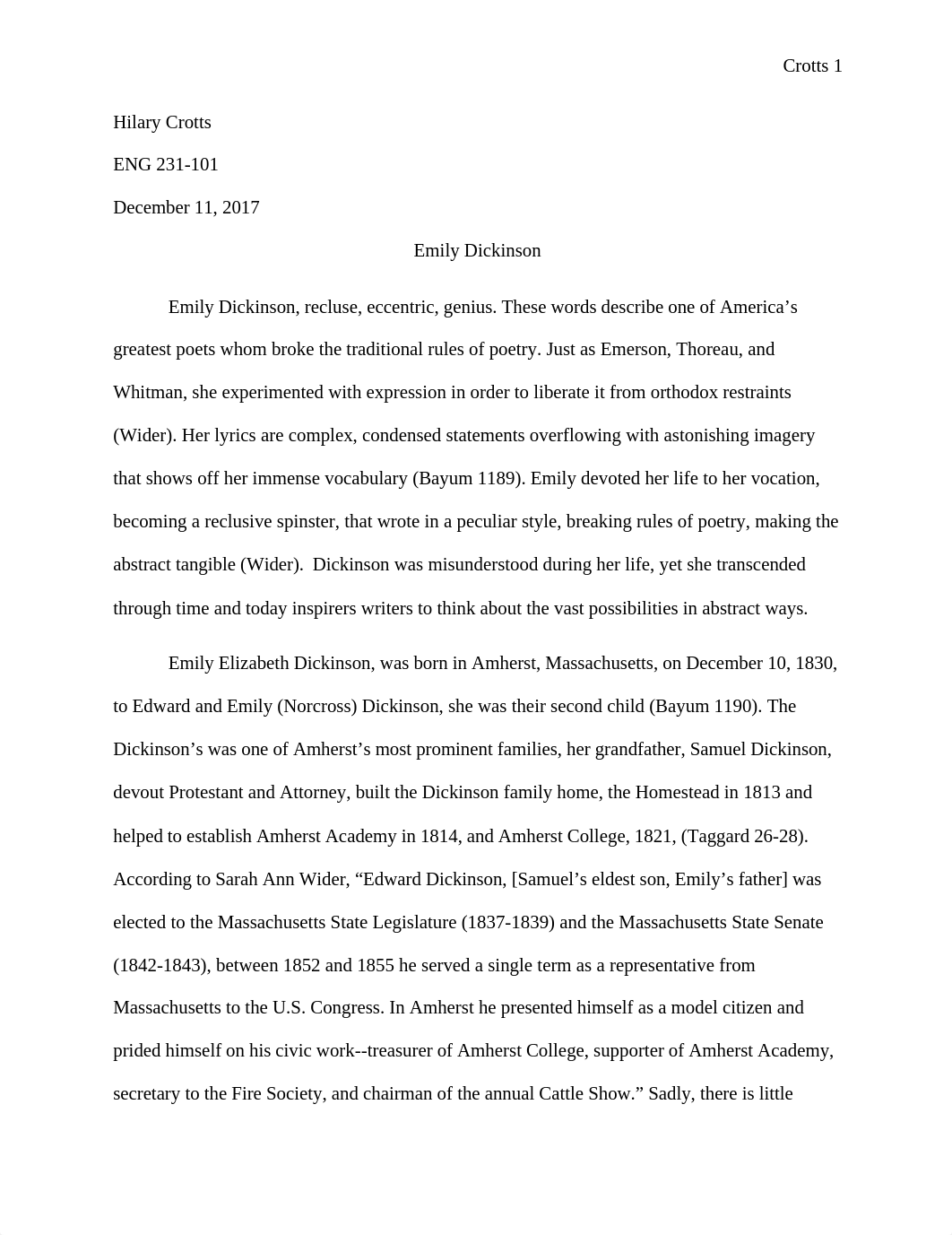 American Literature - Emily Dickenson Short Essay.docx_dp3gf0hnxyx_page1