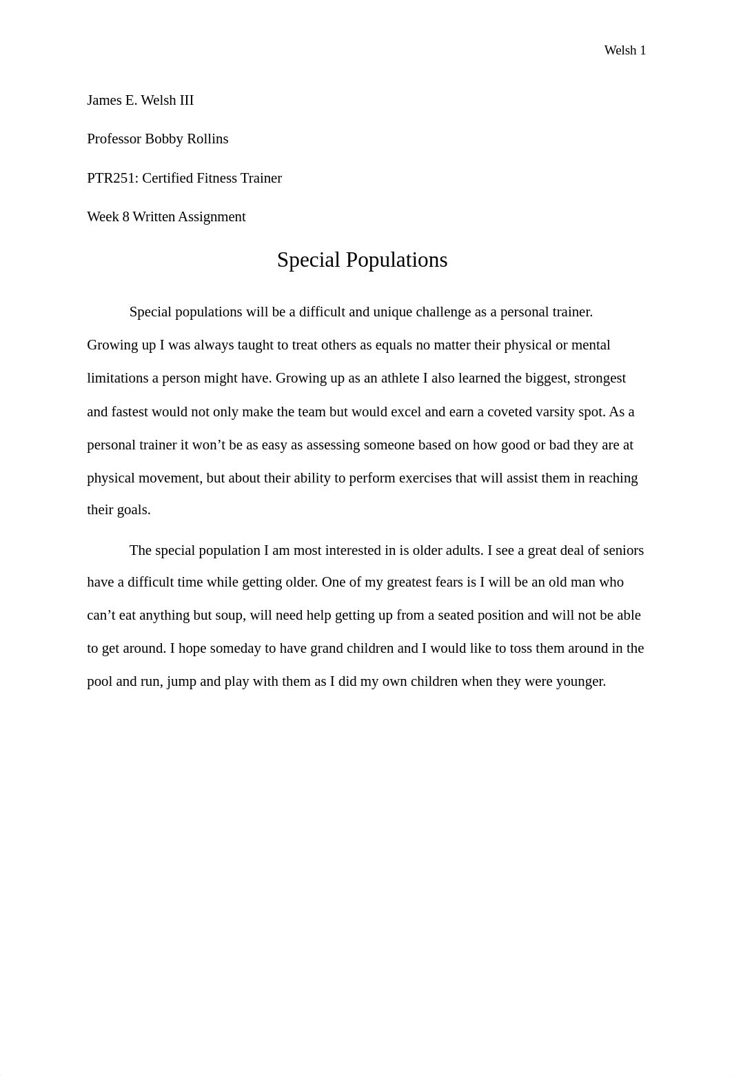 Certified personal trainer course_week 8 written assignment_James E Welsh III.docx_dp3j34a0k9t_page1