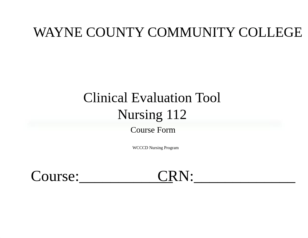 NUR 112 CLINICAL EVALUATION TOOL_NUR 112_Fall 2017.pdf_dp4npayurnf_page1