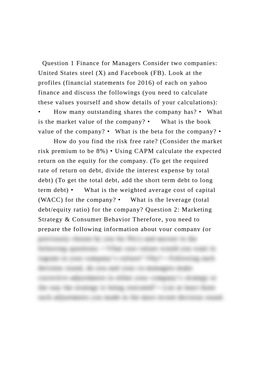 Question 1 Finance for Managers  Consider two companies United.docx_dp4tgnrf1xd_page2