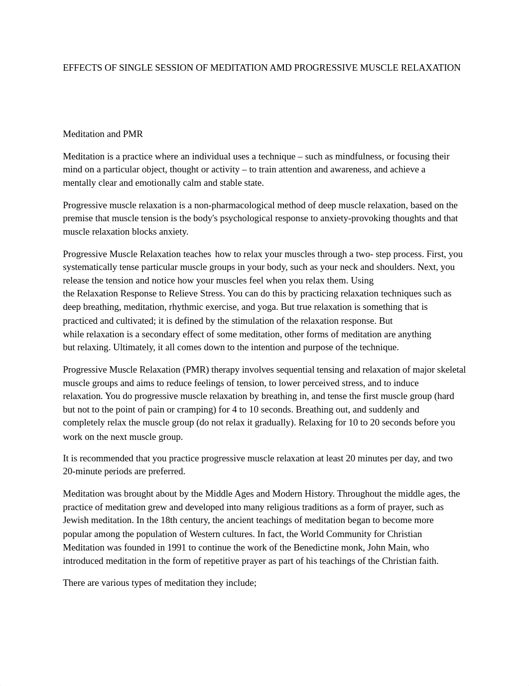 EFFECTS OF SINGLE SESSION MEDITATION AND PROGRESSIVE MUSCLE RELAXATION .doc_dp4thdradoh_page1