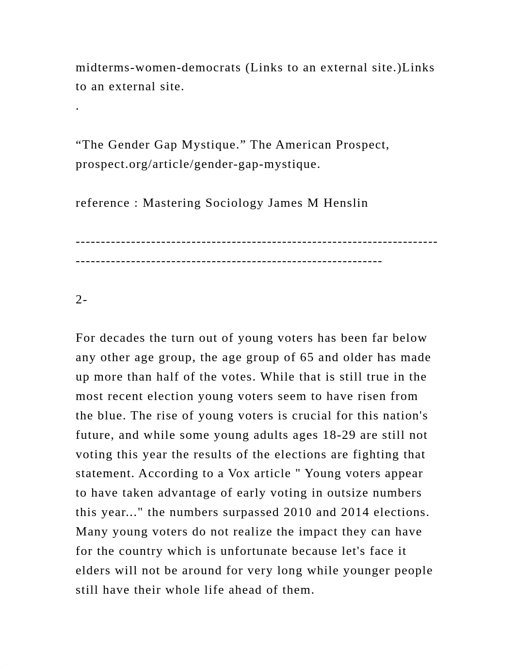 1- The gender and racial ethnic groups in voting is important. M.docx_dp5amdb7e9k_page3