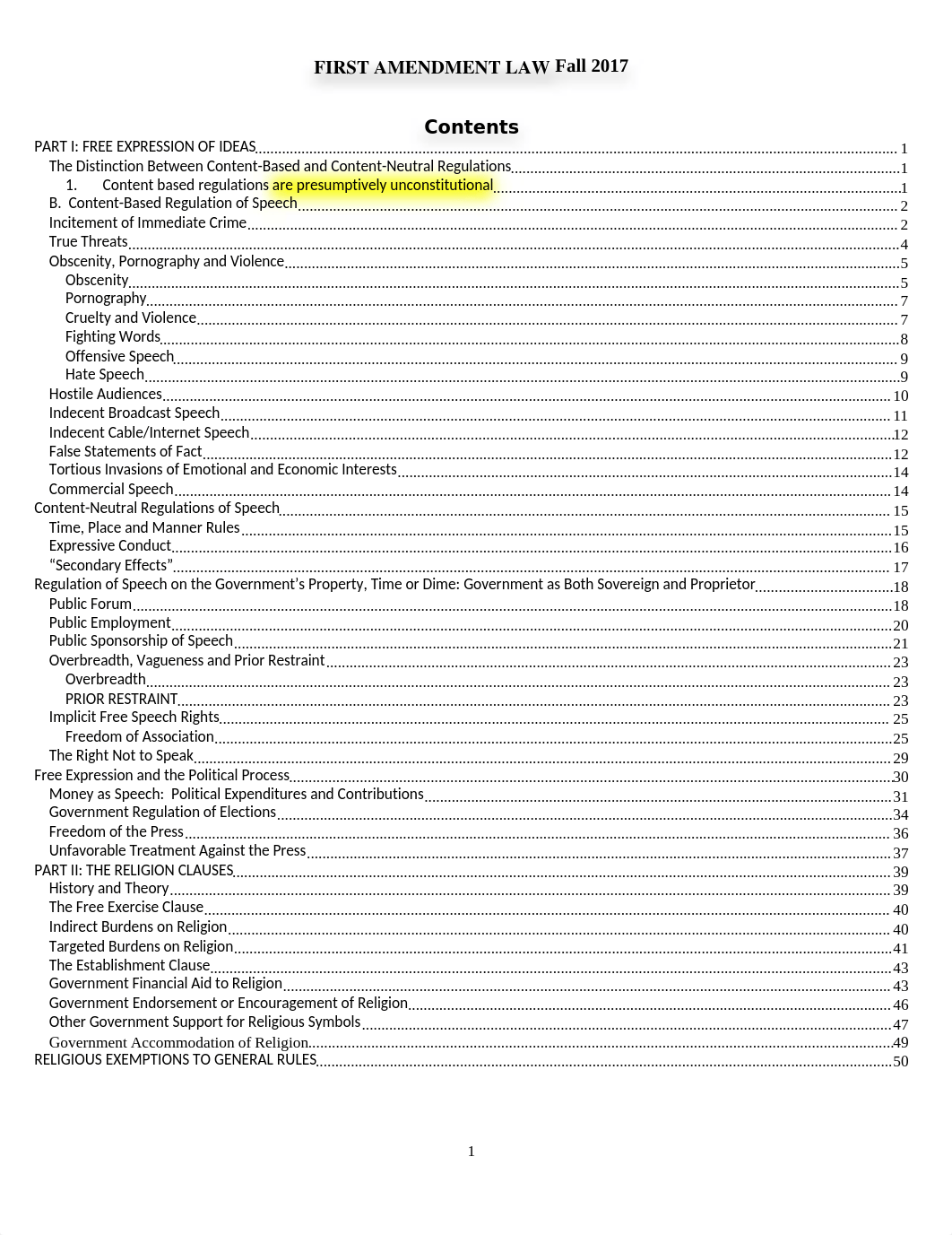 First Amendment Law - Fall 2017 Syllabus-outline.doc_dp5gv2cpdey_page1