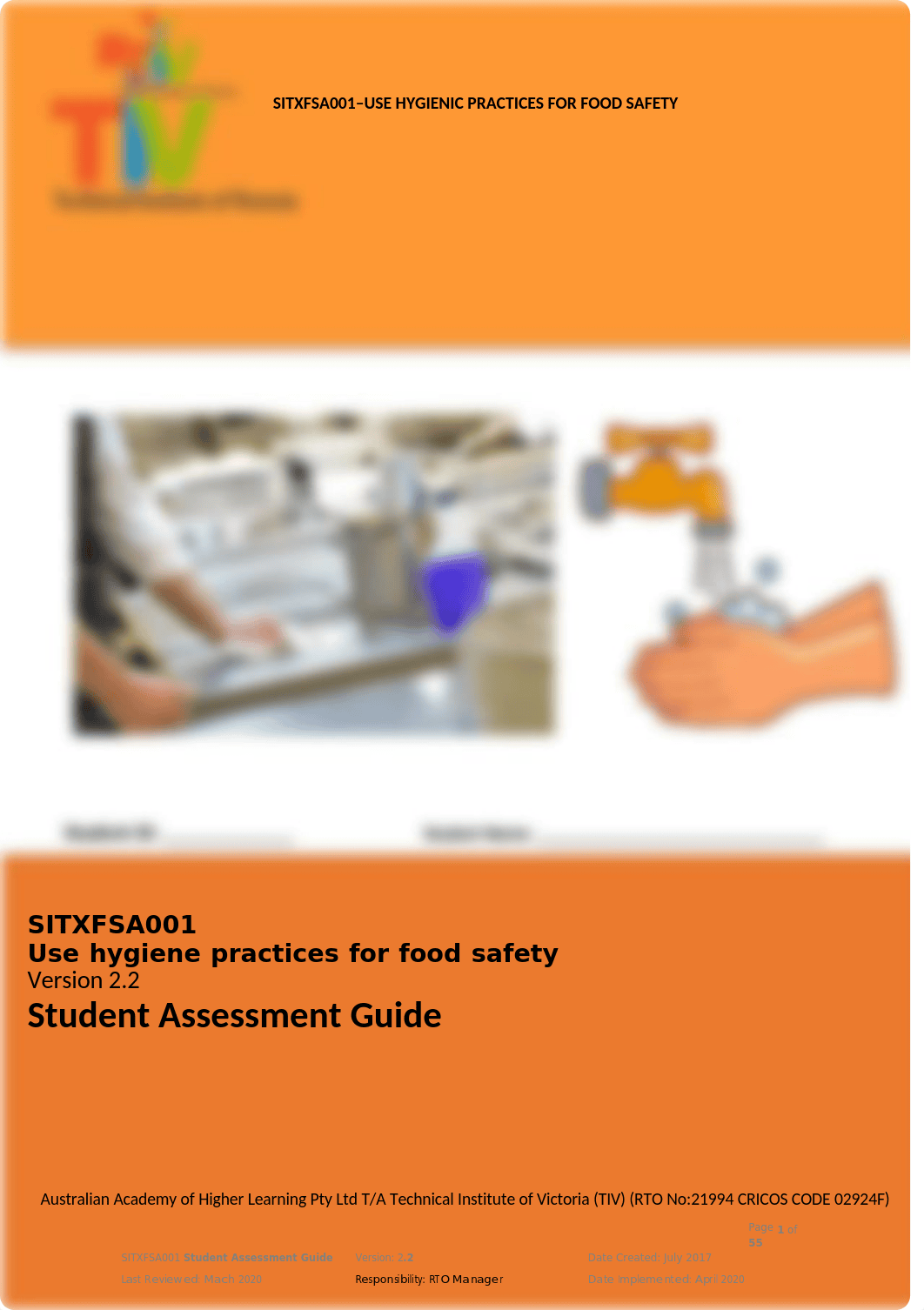 2_SITXFSA001_USE HYGIENIC PRACTICES  FOR FOOD SAFETY Student guide.docx_dp6bmybn8bk_page1