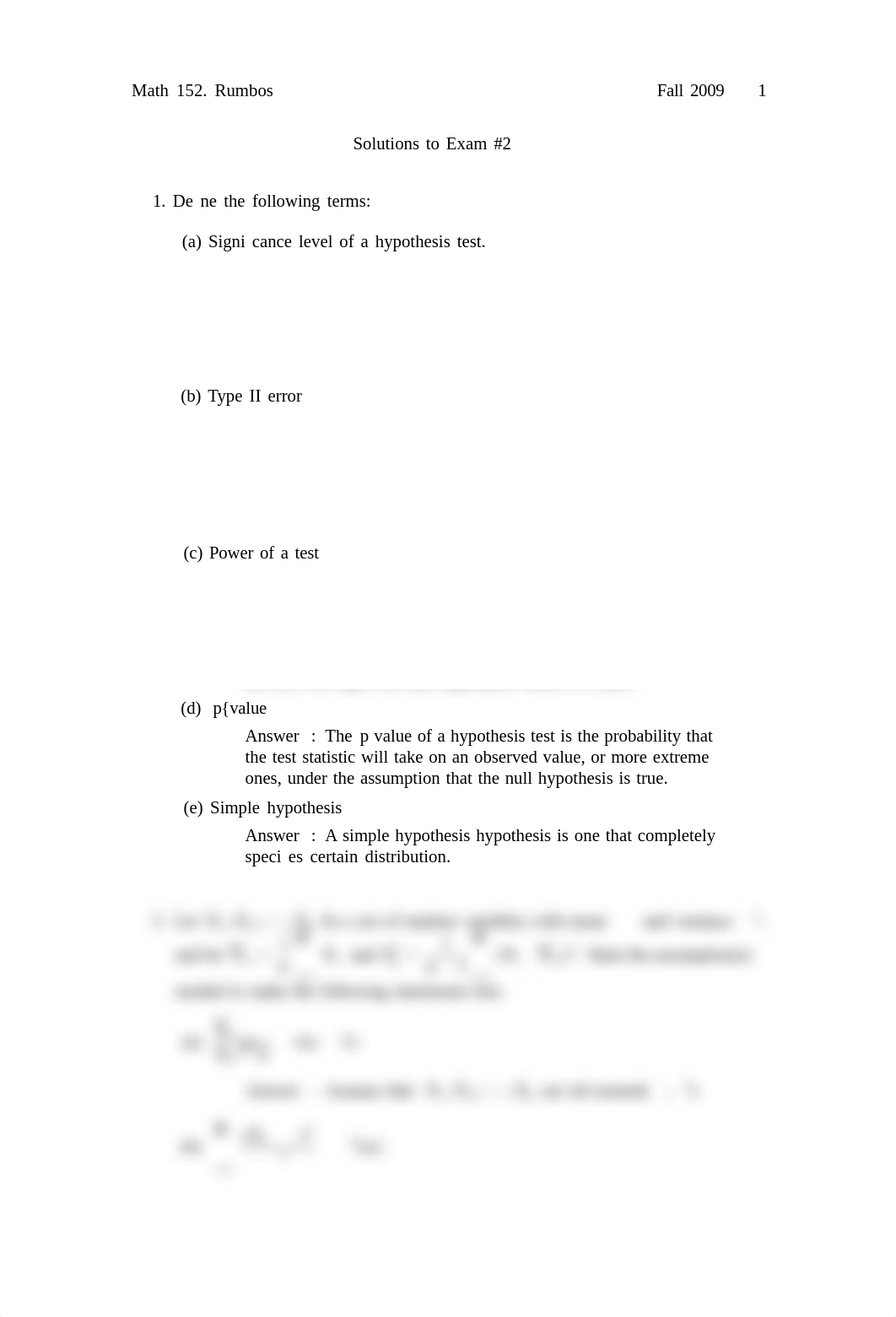 Exam 2 Solution Fall 2009 on Statistical Theory_dp831zfdupg_page1