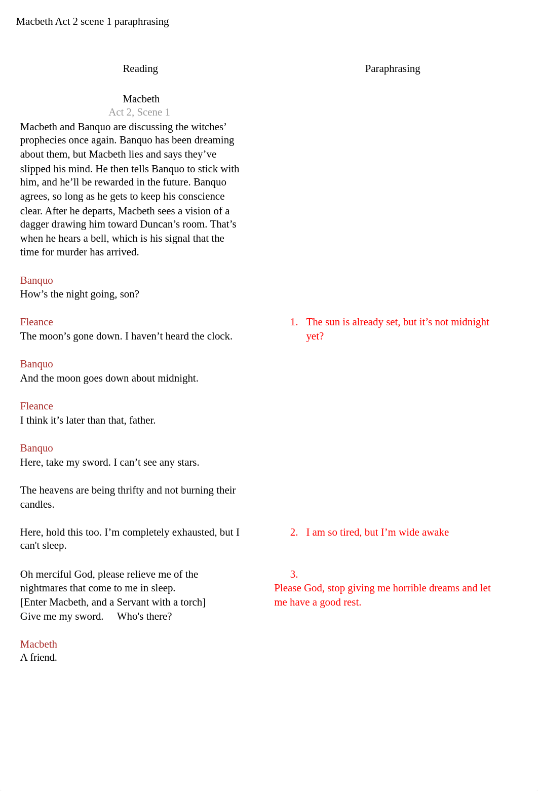 Copy of Macbeth Act 2 scenes 1-2 paraphrasing.pdf_dp8jjrq83rd_page1