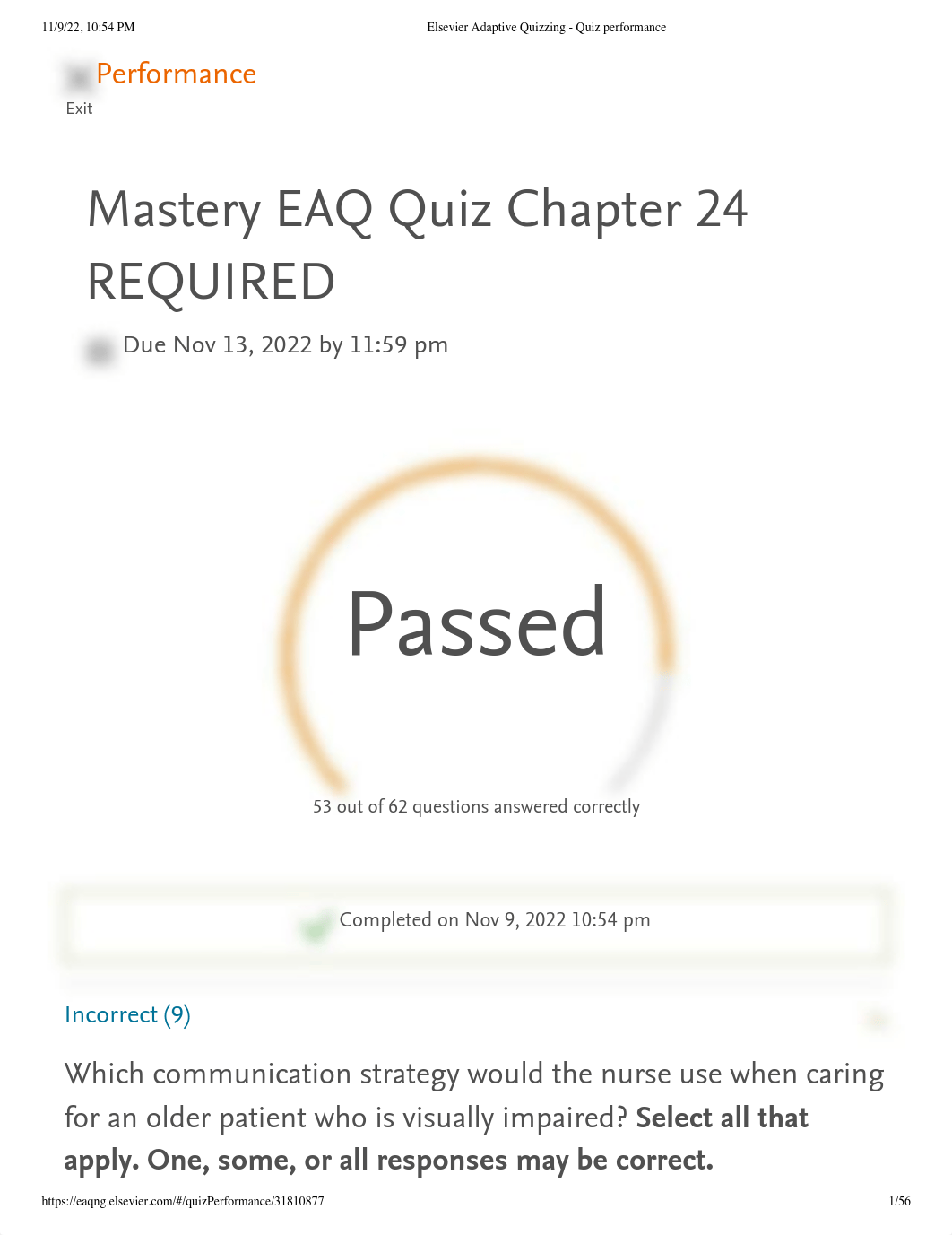 Elsevier Adaptive Quizzing 24 fund - Quiz performance.pdf_dp8t8jywz6x_page1