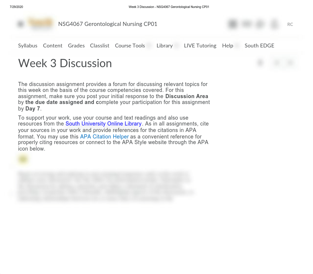 Week 3 Discussion - NSG4067 Gerontological Nursing CP01.pdf_dp9qvwmc87k_page1