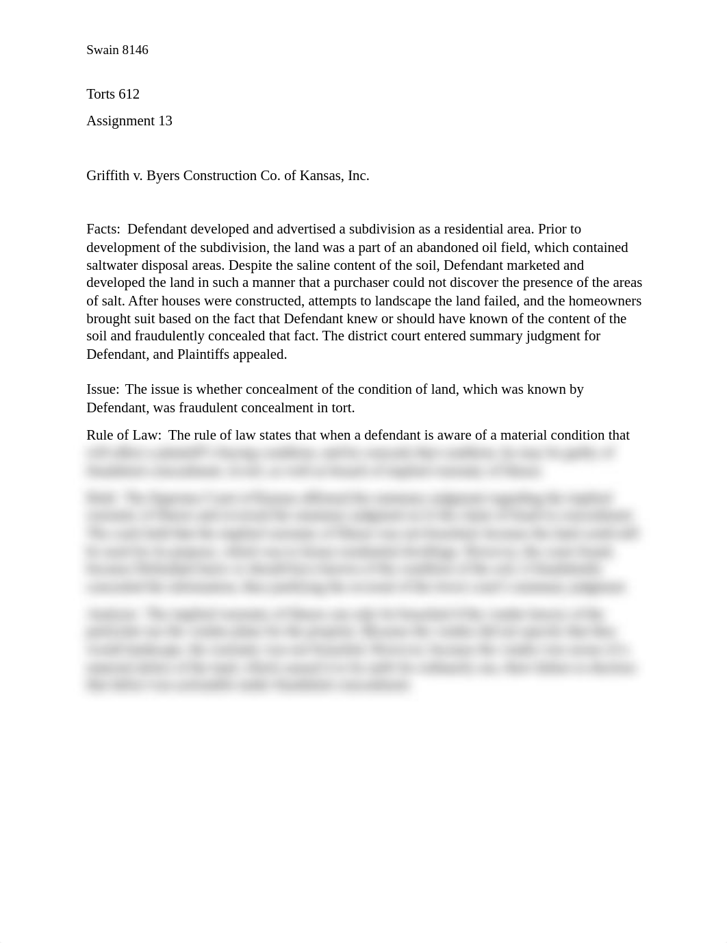 Torts 612 Assignment 13.docx_dp9s32o9on5_page1