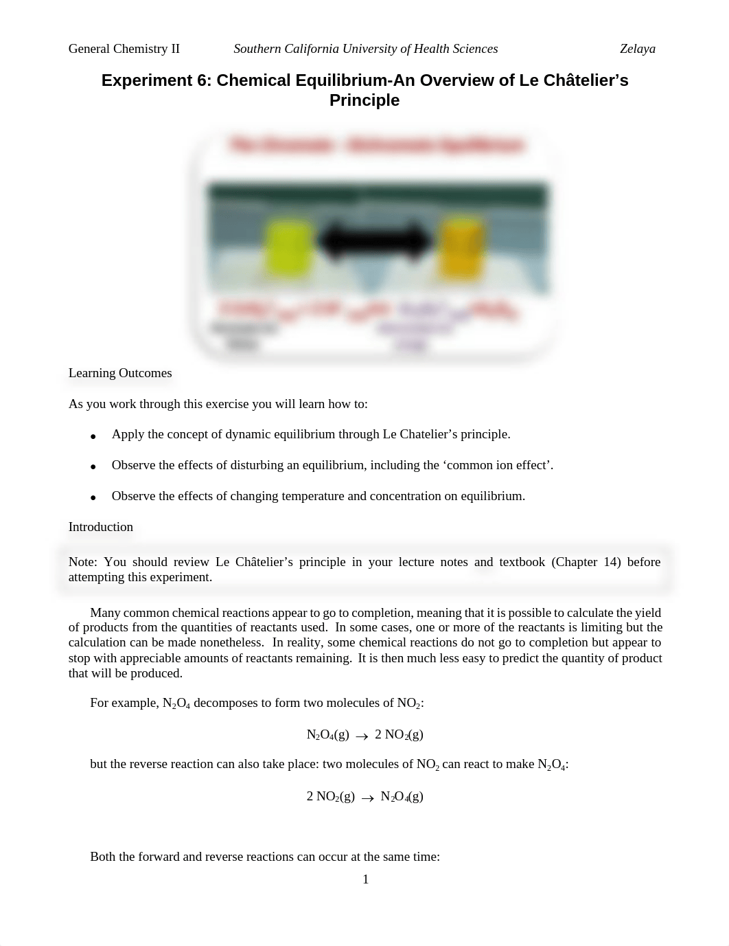 Expt 6 Gen Chem II - Le Chatelier's Principle .pdf_dp9wz3wlbam_page1