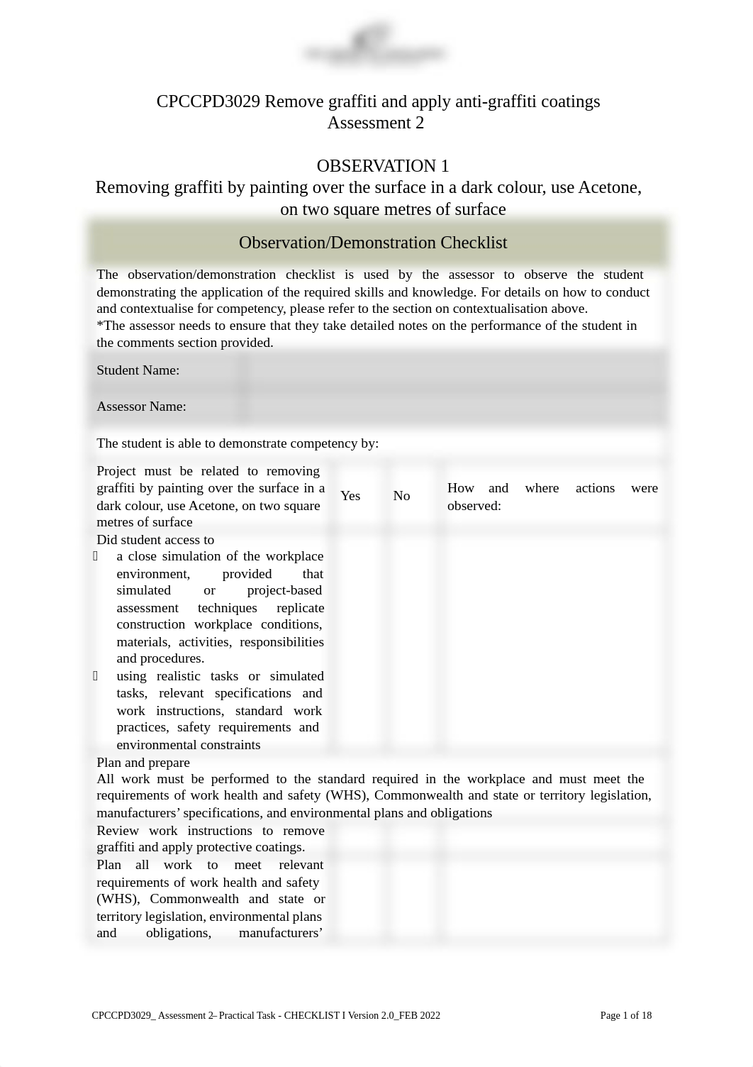 Assessment 2 _Checklist_CPCCPD3029_version 2.o FEB 2022.pdf_dpabfd3bc3b_page1