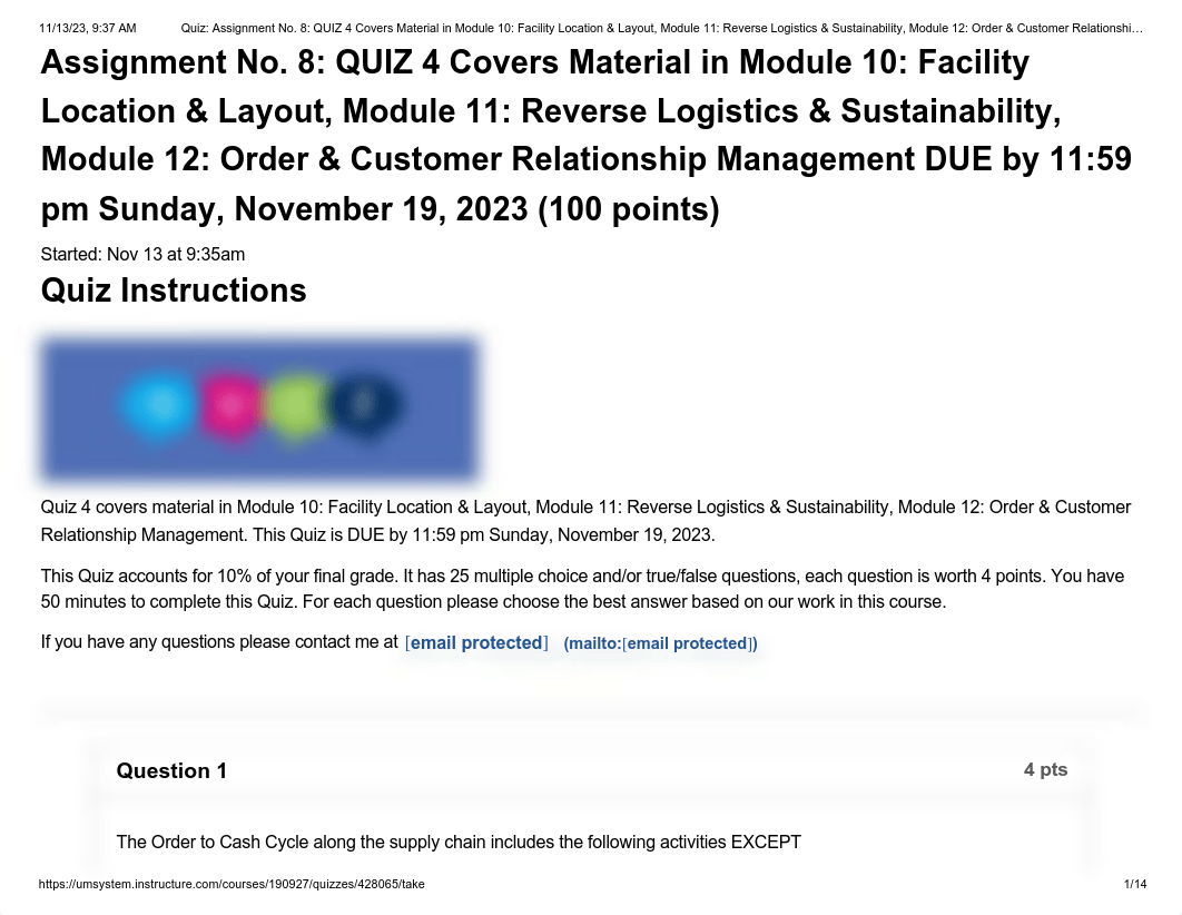 Quiz_ Assignment No. 8_ QUIZ 4 Covers Material in Module 10_ Facility Location & Layout, Module 11__dpafitkfap0_page1