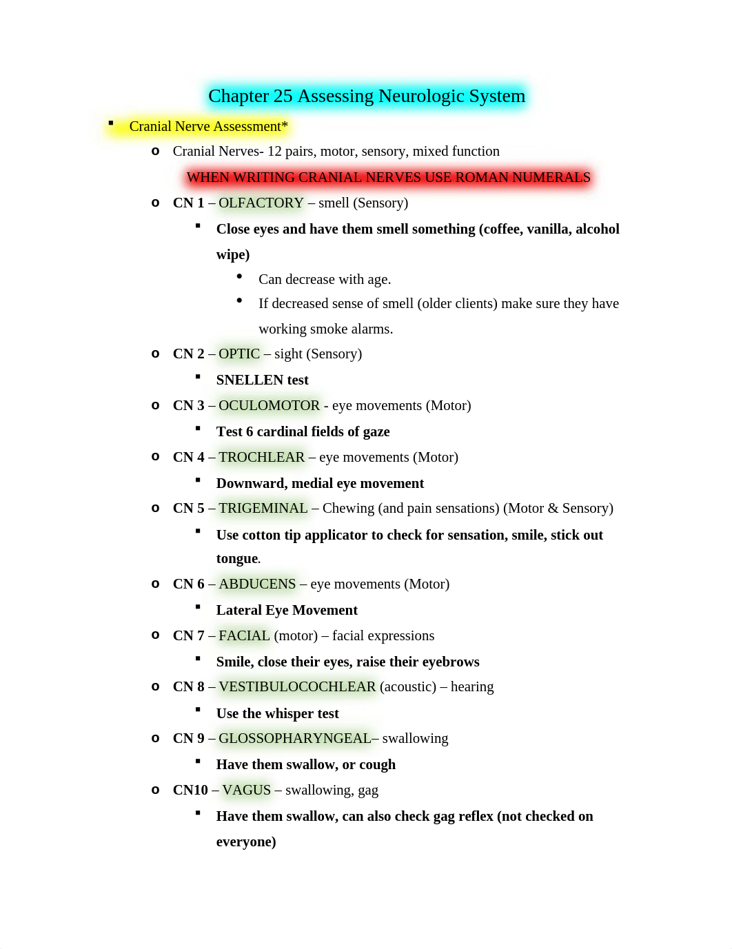 Chap 25 Assessing Neurologic System.docx_dpakbs438vt_page1