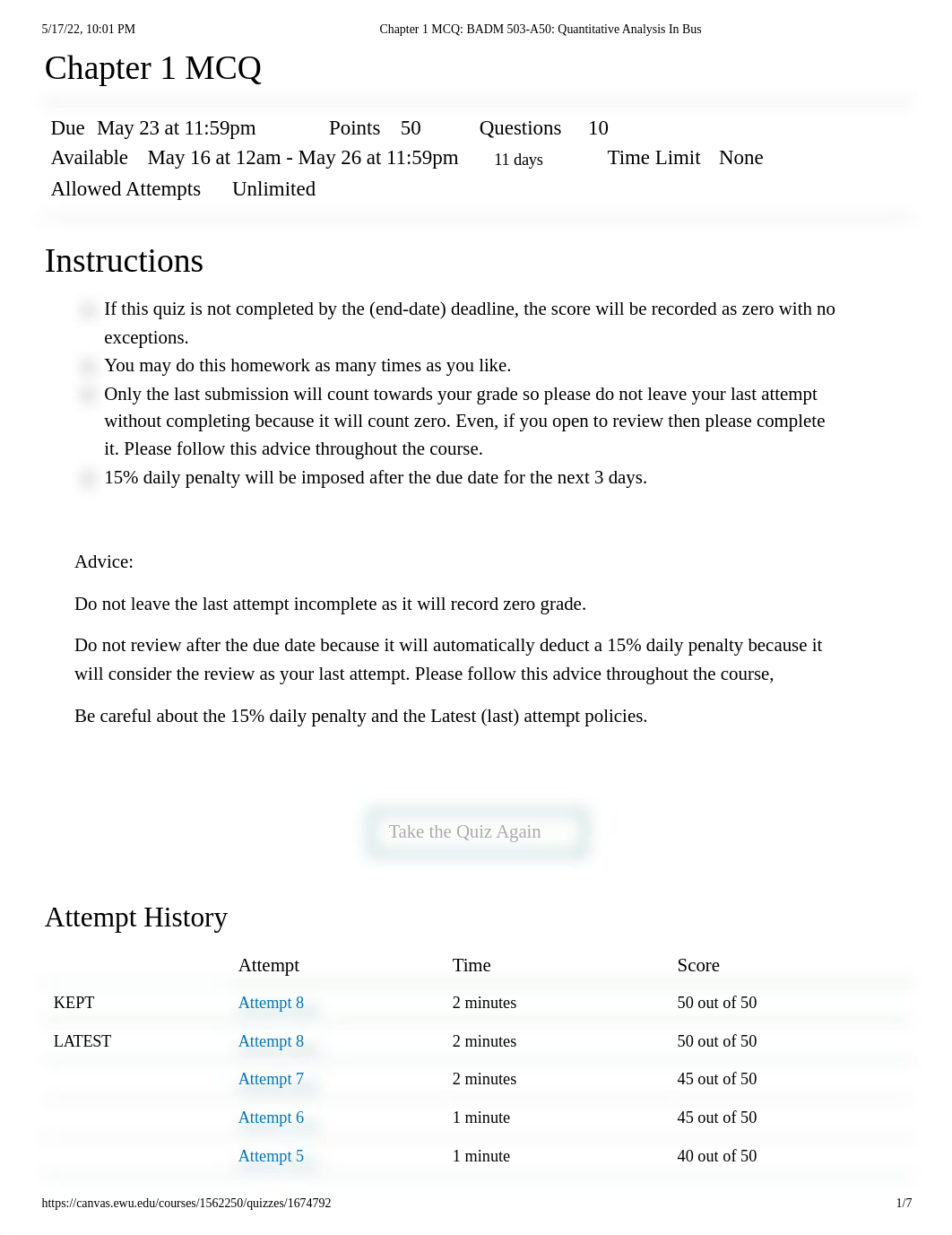 Chapter 1 MCQ_ BADM 503-A50_ Quantitative Analysis In Bus.pdf_dpamjj9gi6o_page1