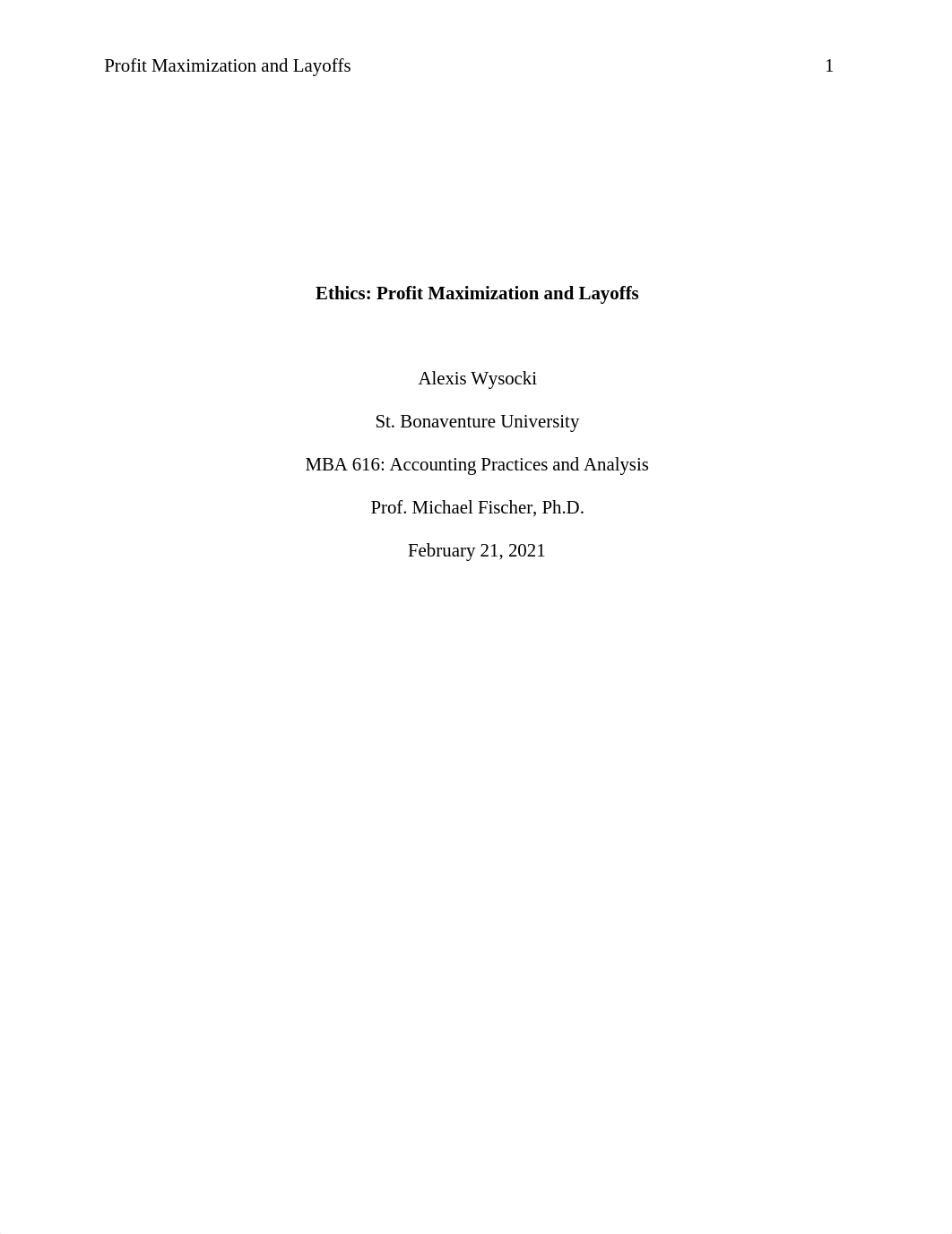 Ethics_Profit Maximization and Layoffs_Wysocki.docx_dpaplcjzcem_page1