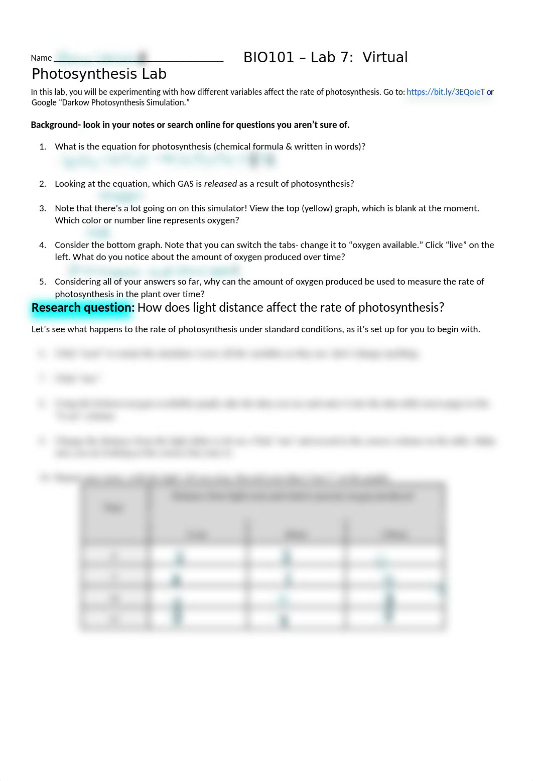 BIO101 Lab 7 Virtual Photosynthesis Lab - NEW sp22 - Fillable.docx_dpaqlw49pjz_page1