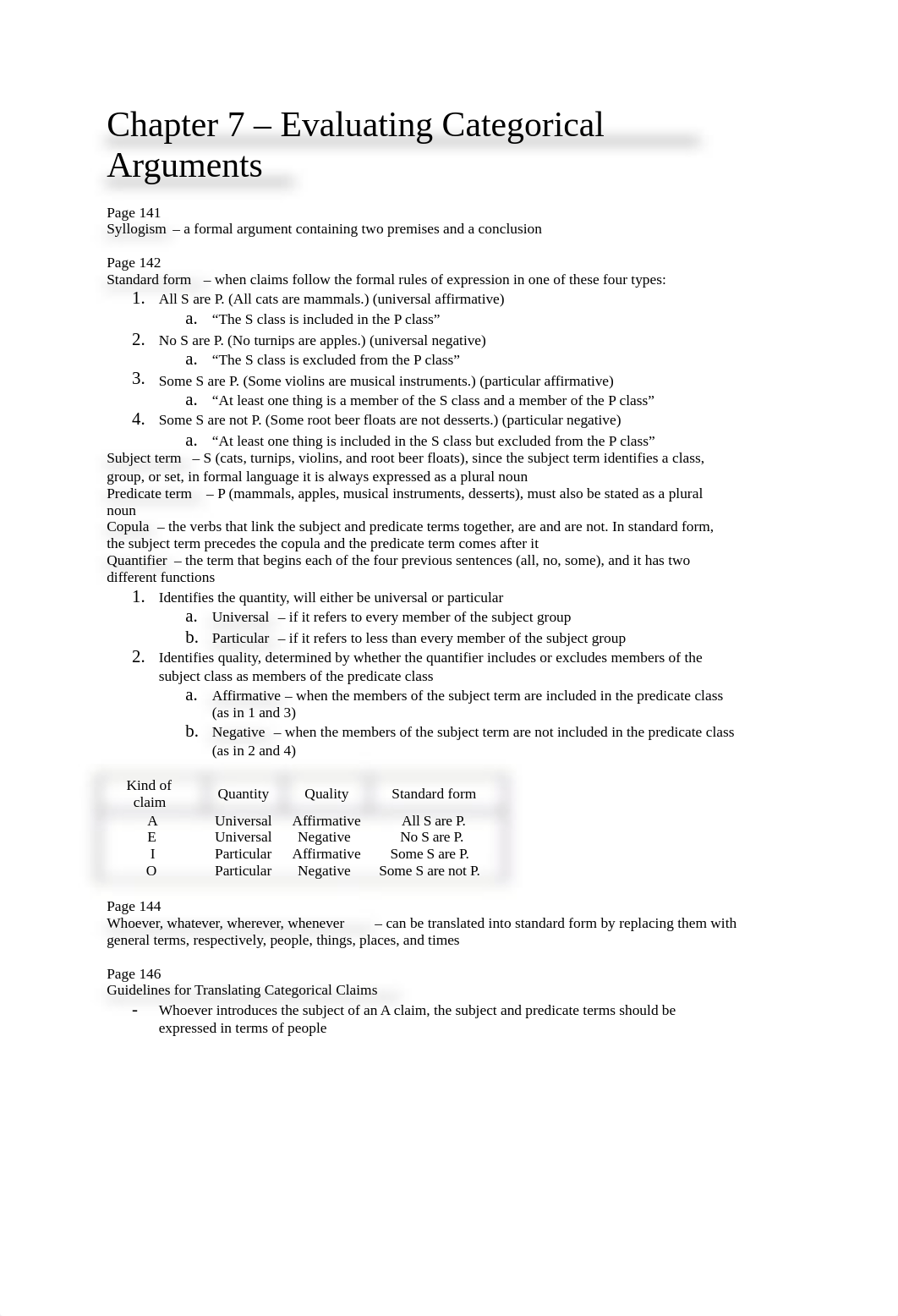 Study Guide - Chapter 7 - Evaluating Categorical Arguments_dpattafi018_page1