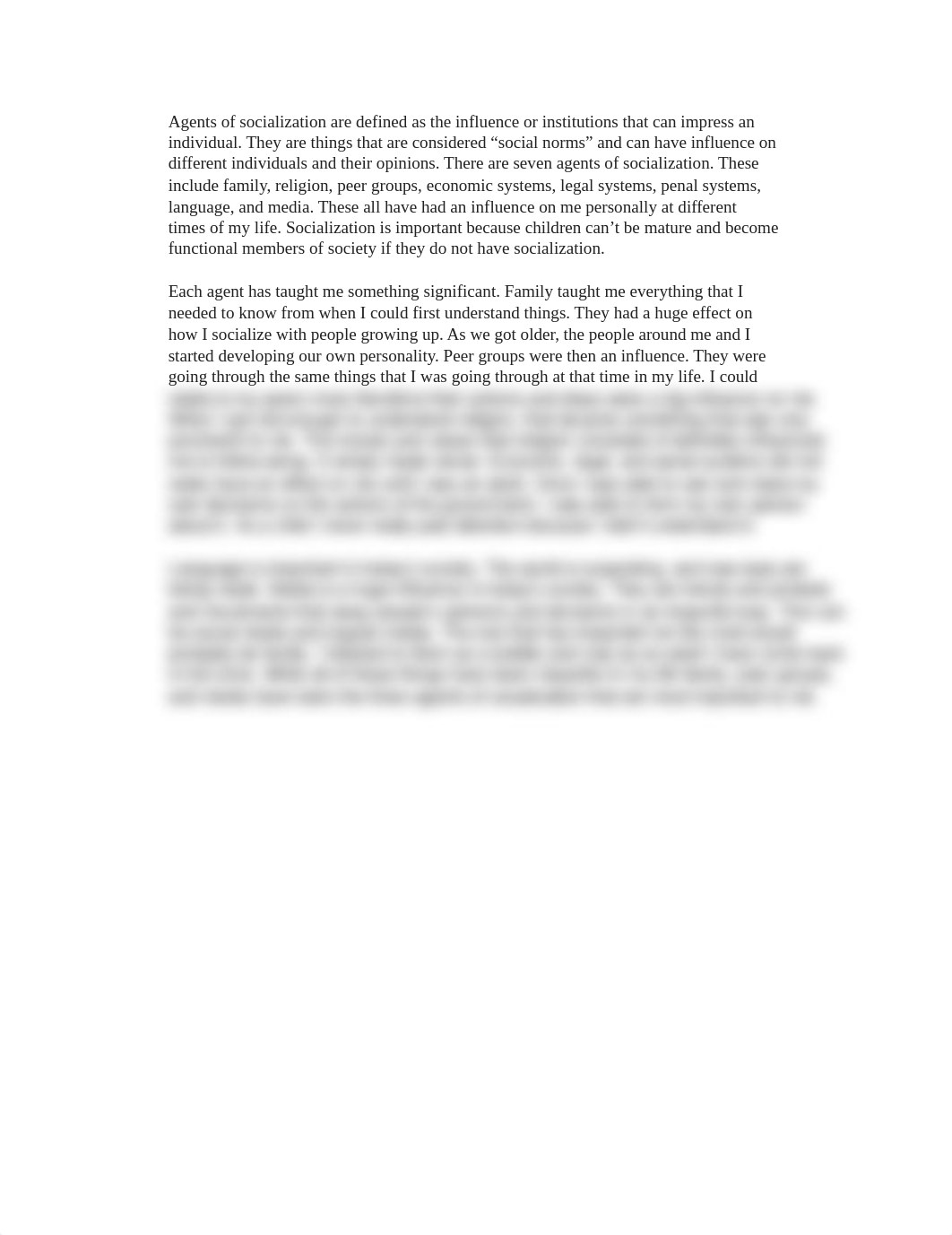 Agents of socialization are defined as the influence or institutions that can impress an individual._dpbdopkyr7j_page1