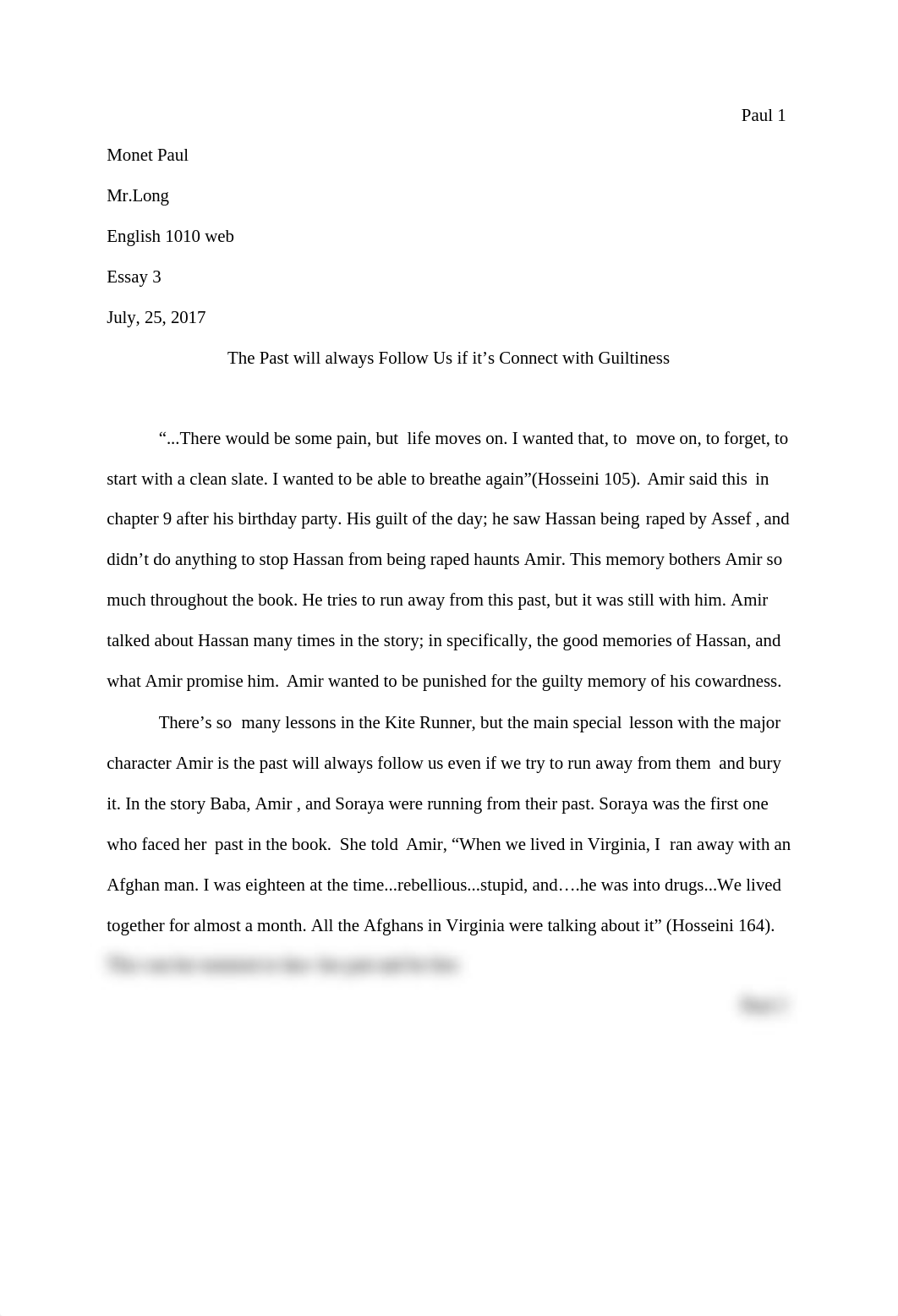 Essay 3 The Past will alway Follow Us if it's Connect with Guiltiness .docx_dpbxioe5994_page1