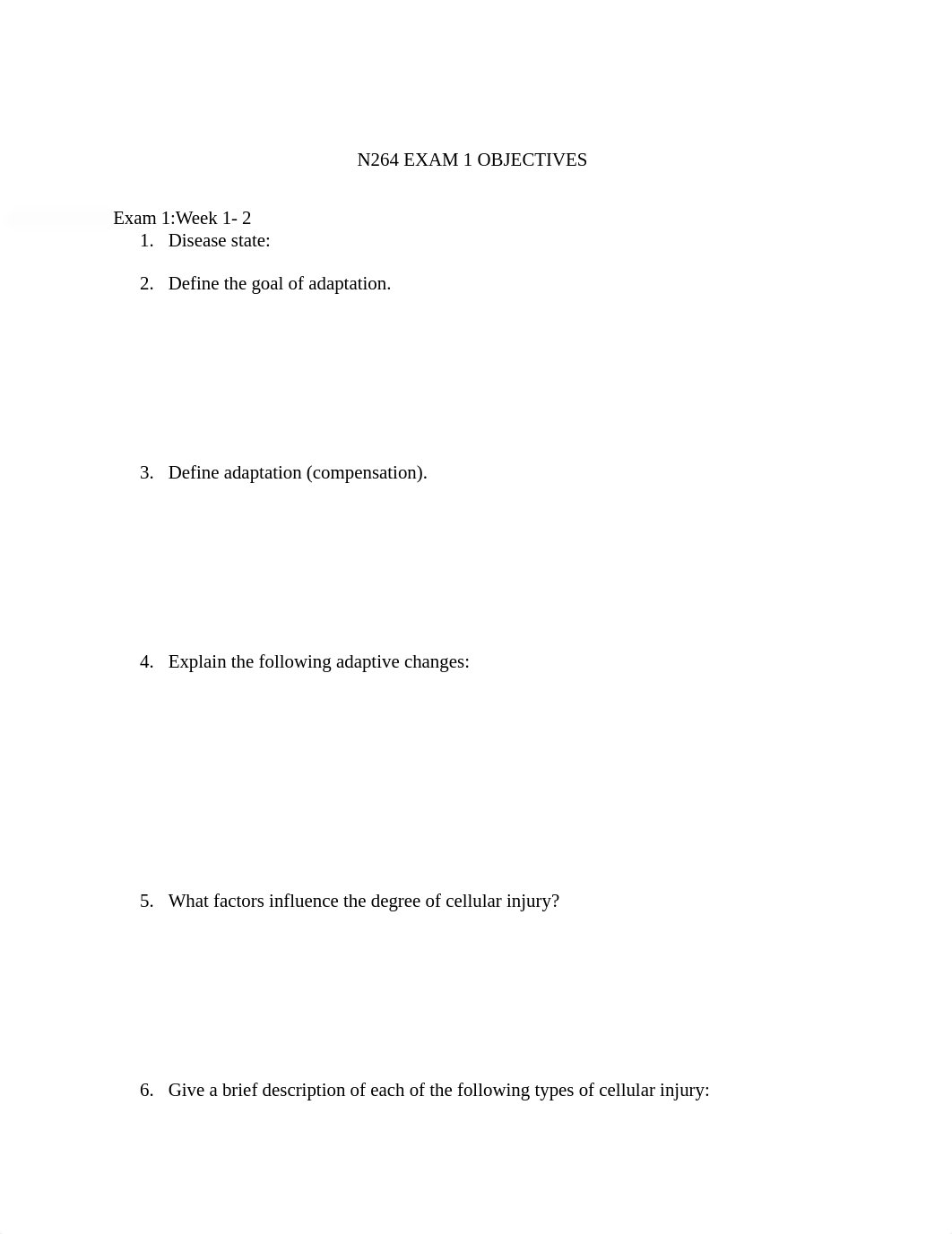 N264 Exam 1 Study Guide.docx_dpcay8g887p_page1