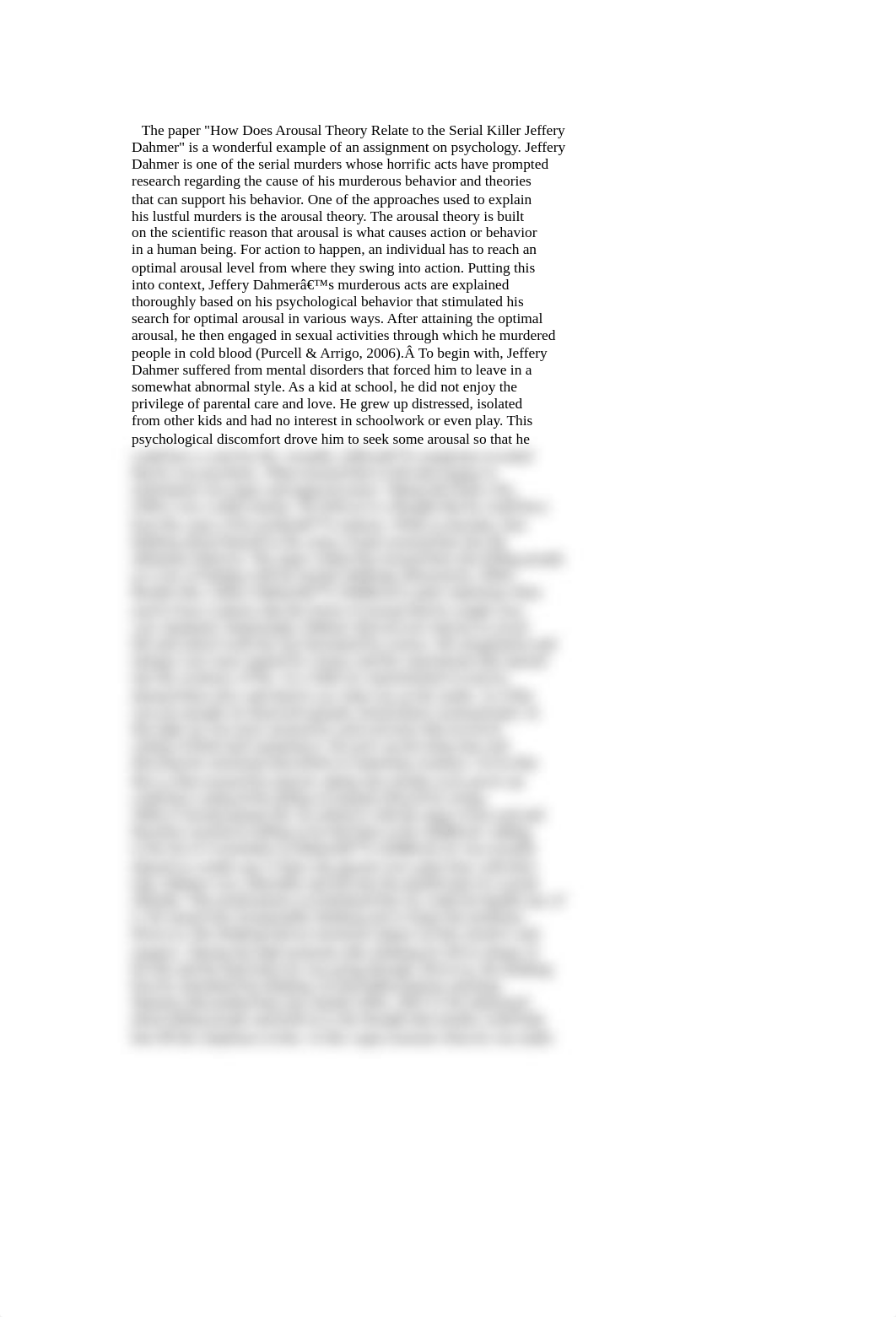 How Does Arousal Theory Relate to the Serial Killer Jeffery Dahmer essay.doc_dpcghs8hti8_page1