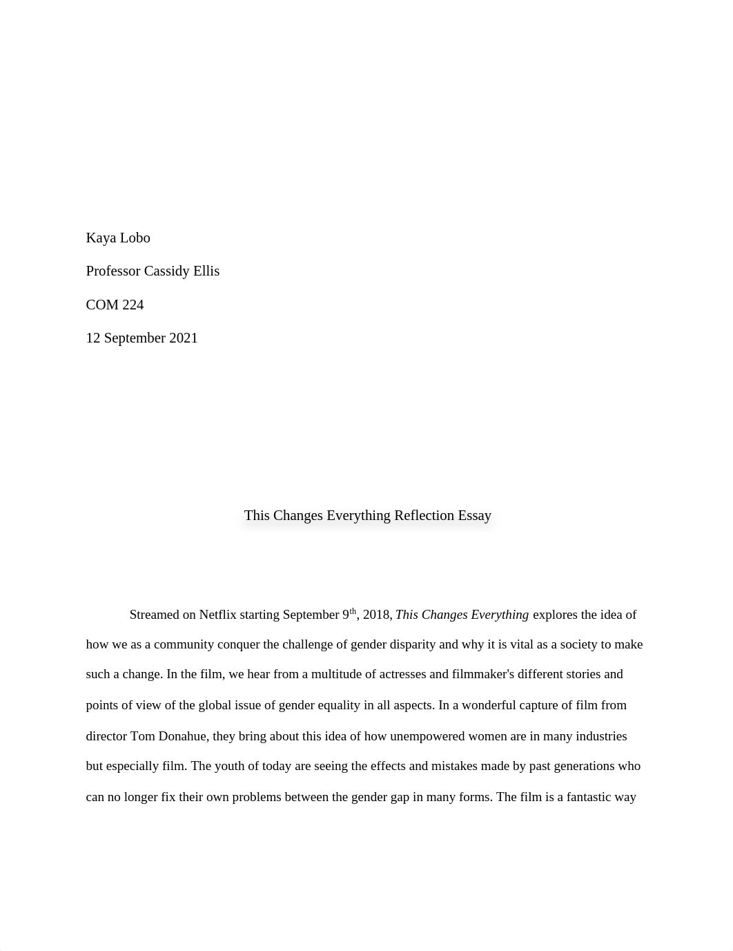 Kaya Lobo Reflection Essay COM 224.pdf_dpcobeu1ojo_page1