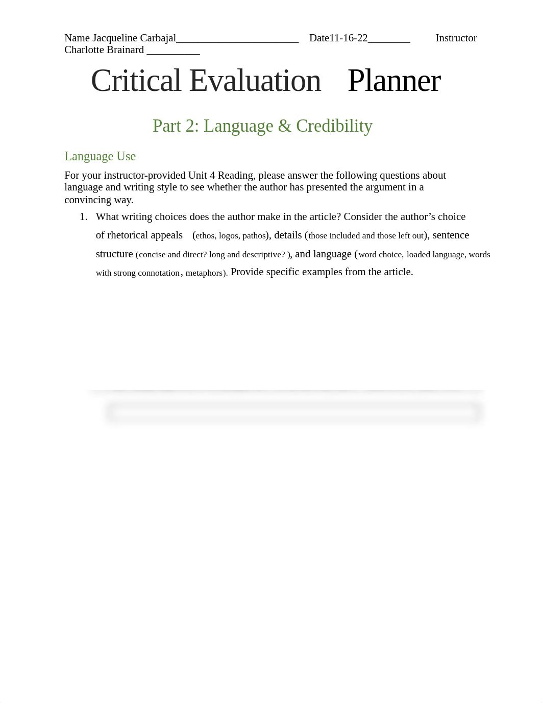 Critical Evaluation Planner Part 2 Language & Credibility.docx_dpcu1k3vigb_page1