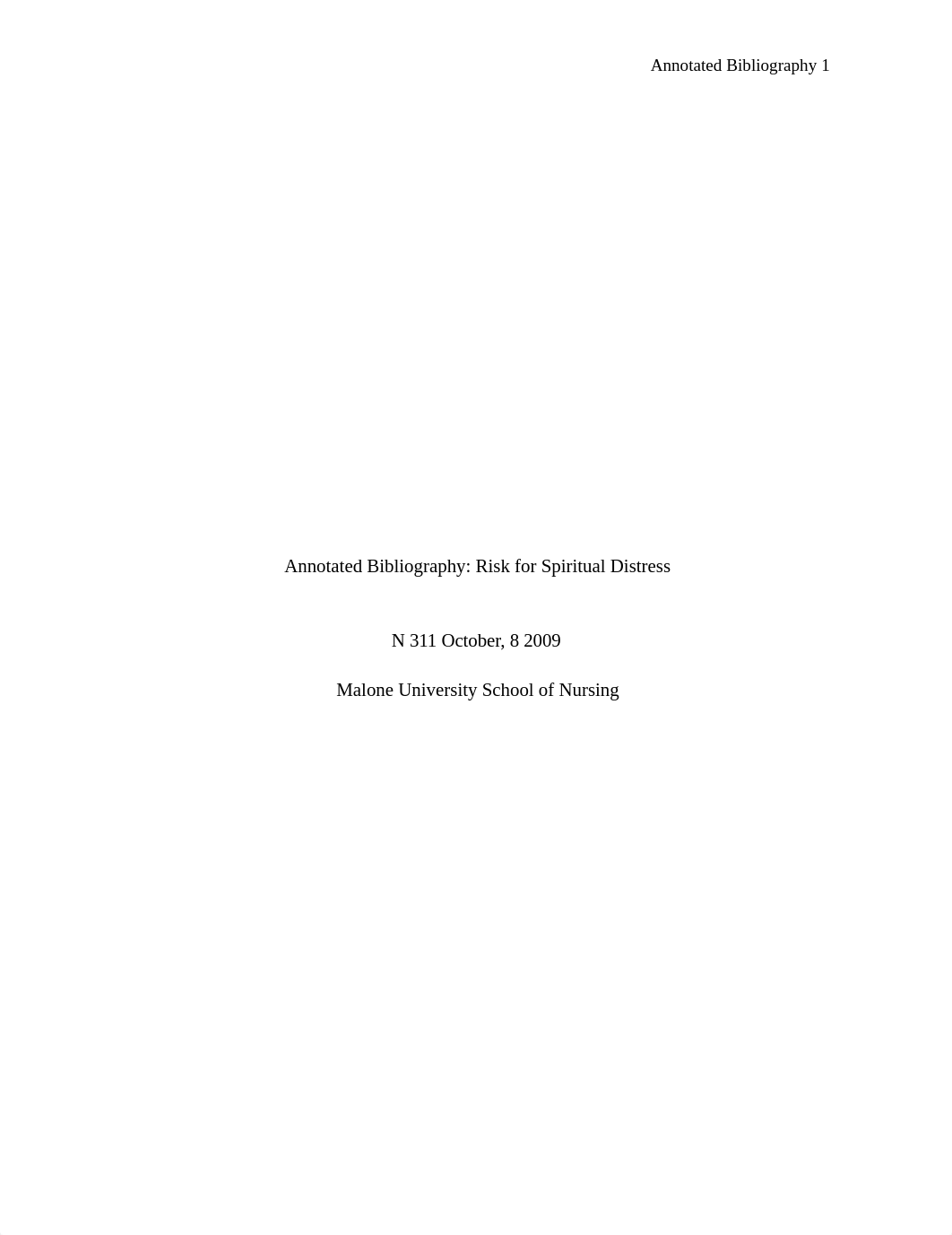 Annotated Bibliography Risk for Spiritual Distress - Paper_dpd24xkxjf2_page1