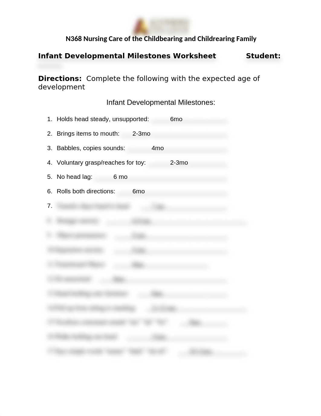 N368 Infant Developmental Milestones Worksheet Student.docx_dpdd4vd19hs_page1