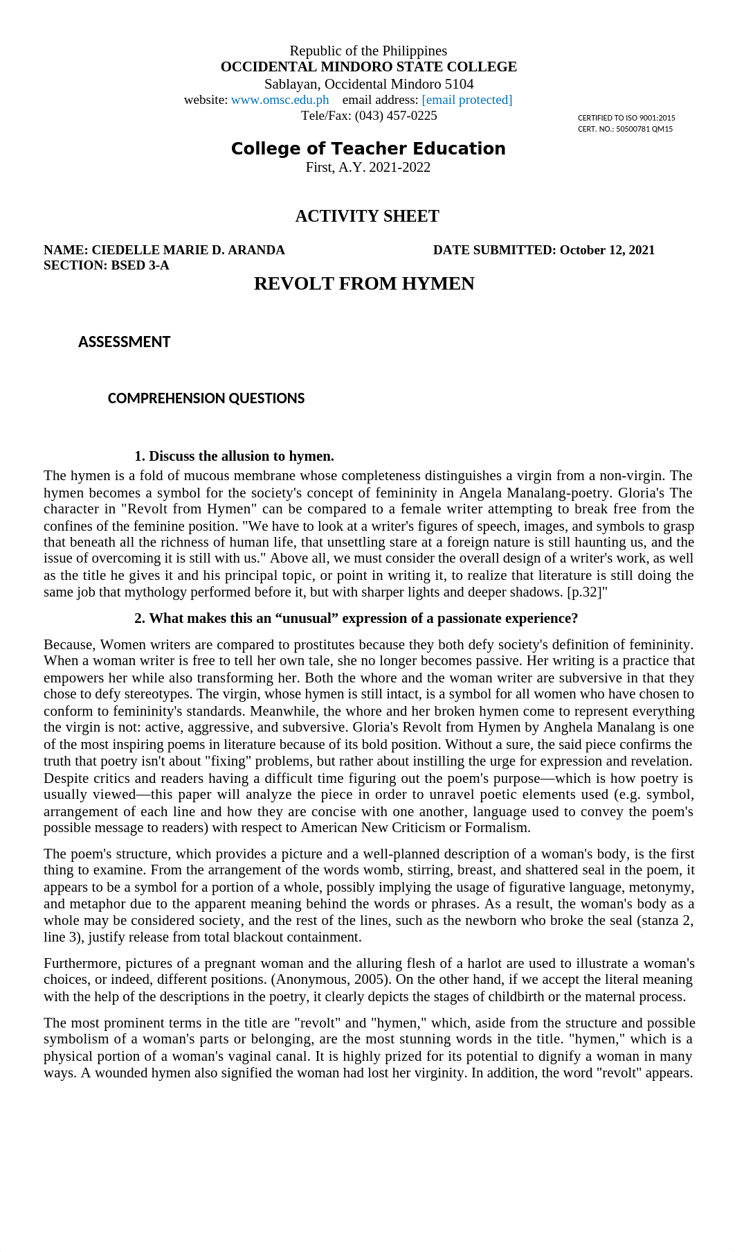 Ciedelle Marie Aranda - Assessment_Revolt from hymen.docx_dpdddnugmmi_page1